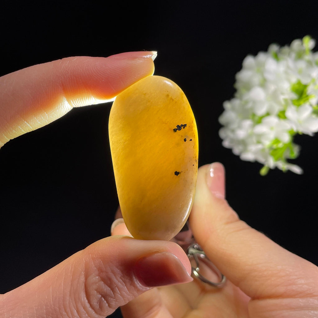 和田玉桃花玉“桃之夭夭”籽料原石（yc284315）