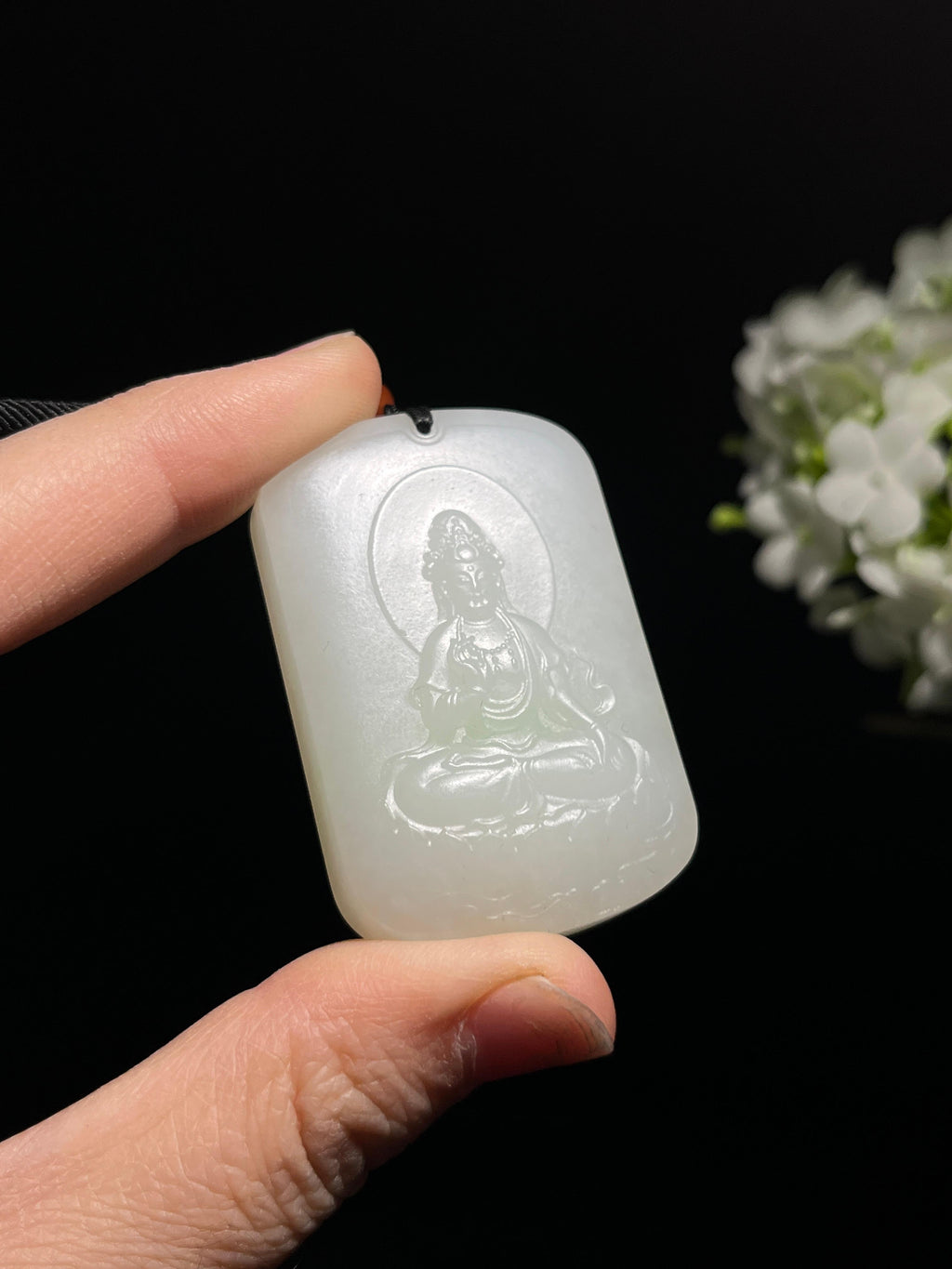 和田玉观音牌吊坠（yc258301）