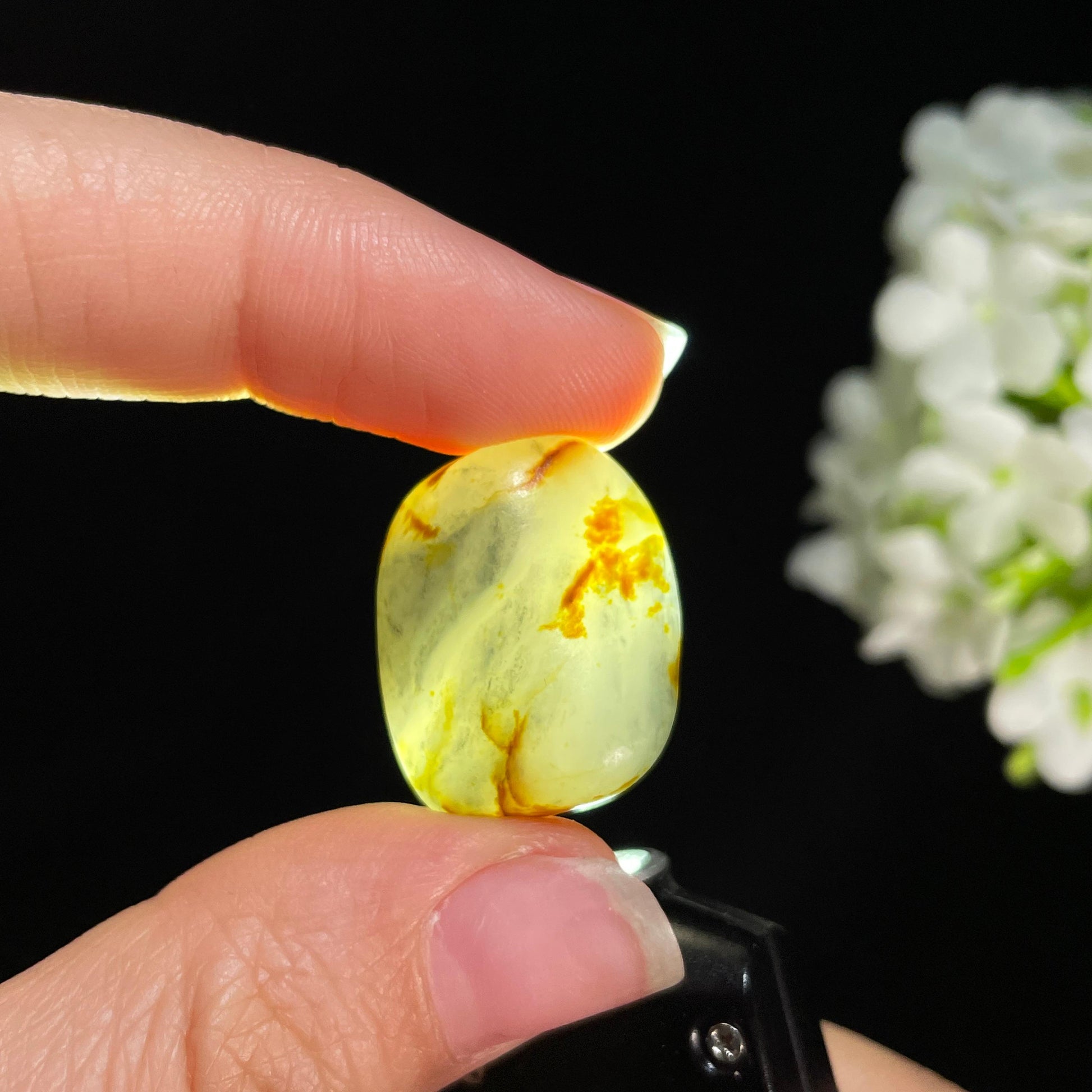 新疆和田玉天然红皮青花小籽（yc414941）