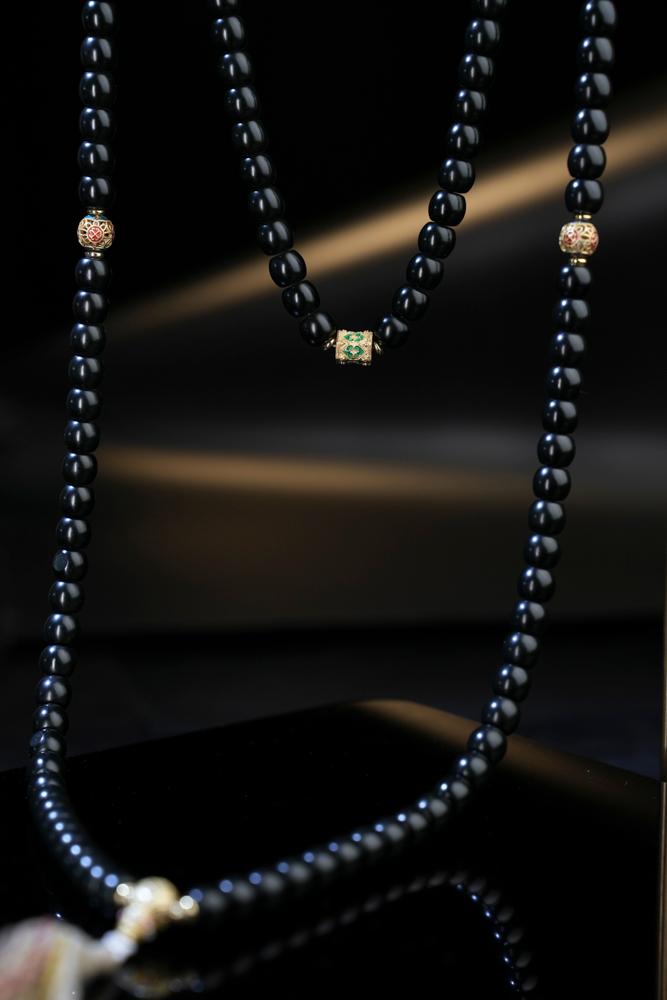 和田玉塔青项链（卡9）（yc248314）