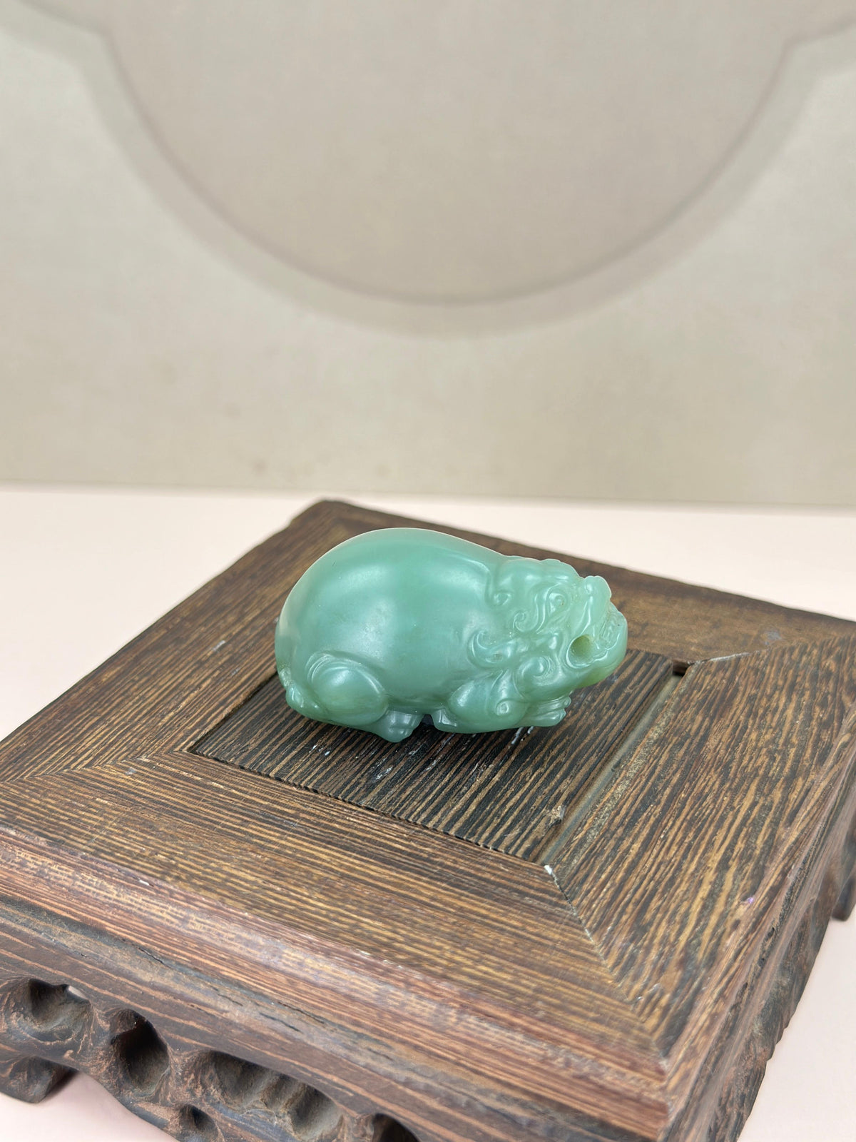 和田玉沙枣青貔貅挂件（yc751173）