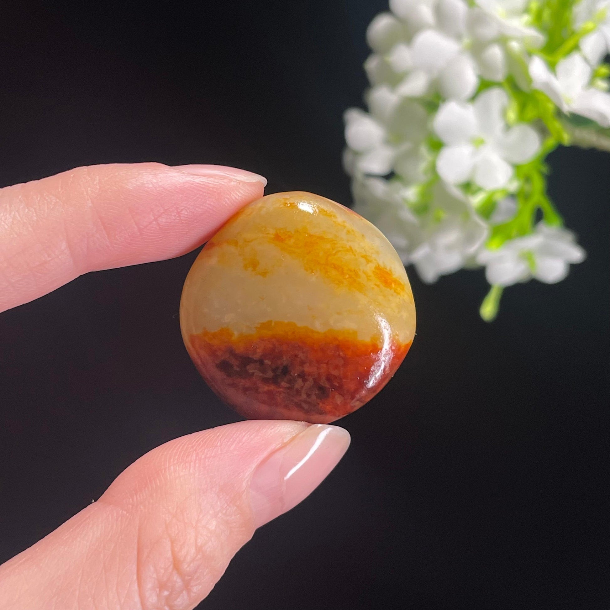 和田玉白玉洒金聚红皮“朝暮承光”籽料原石（yc311965）