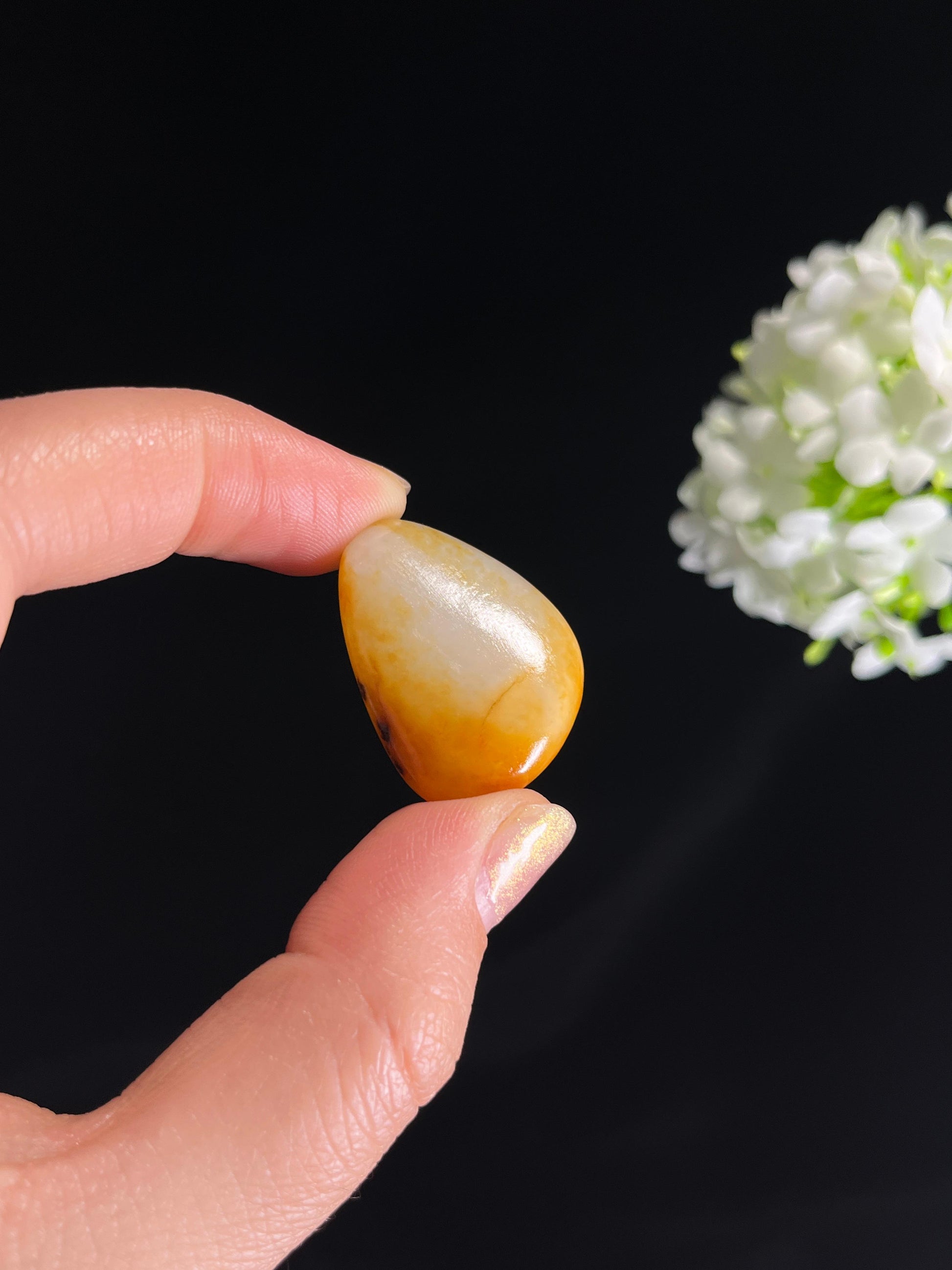 和田玉白玉特色洒金皮籽料原石（yc275150）