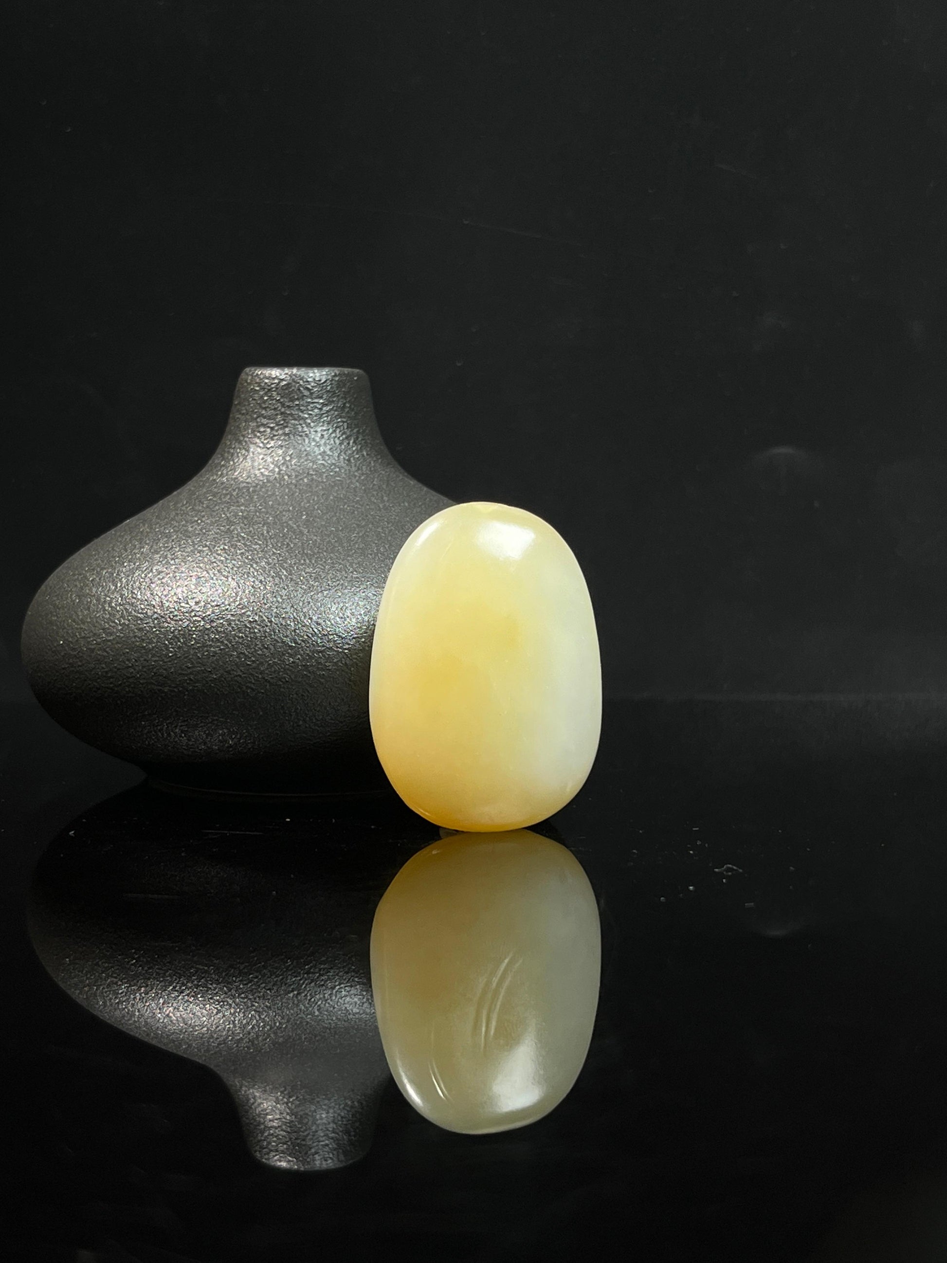 新疆和田玉若羌黄口料弥勒佛挂件（yc239992）