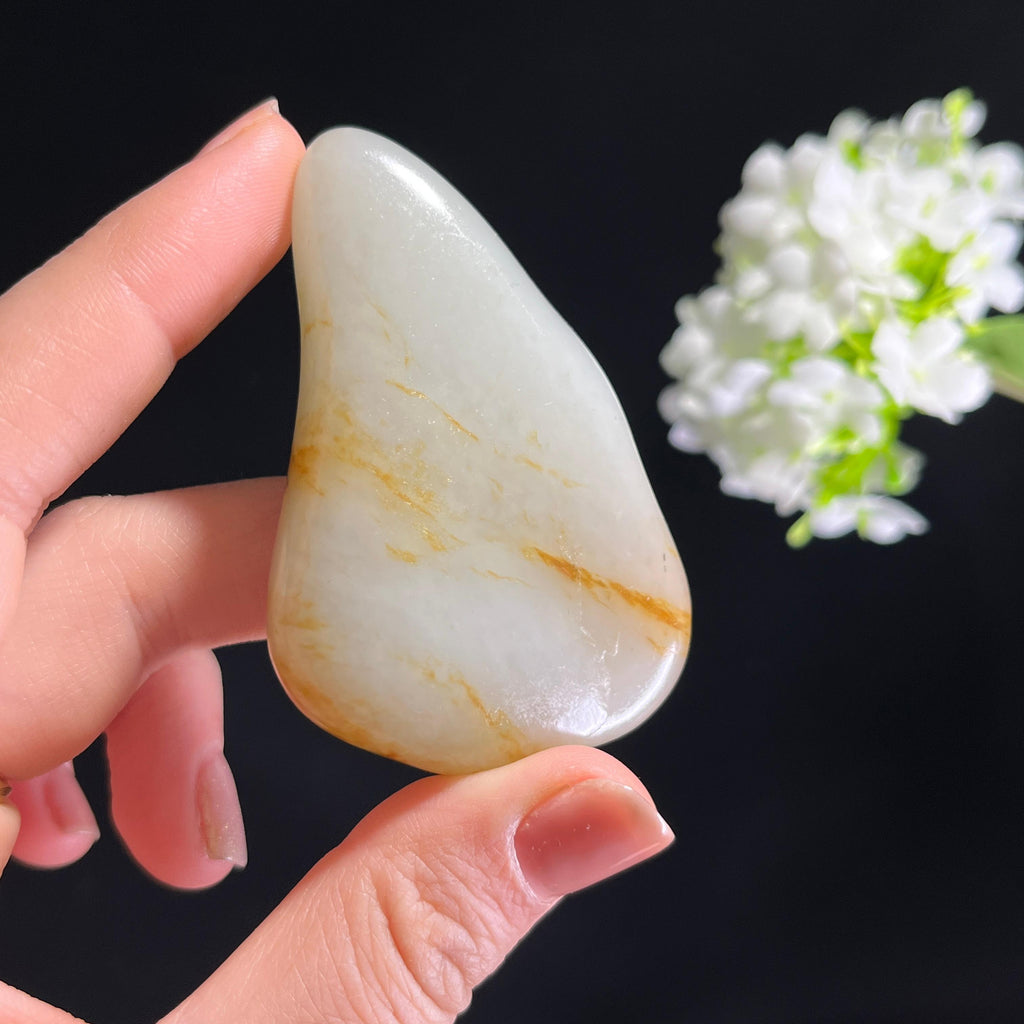 新疆天然和田玉“秋峦卧玉”洒金皮籽料原石（yc281501）