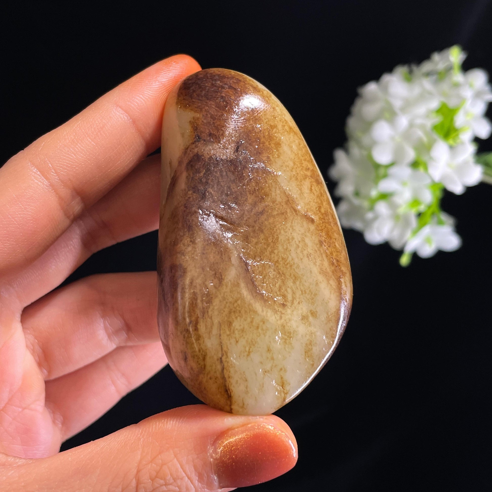 和田玉白玉“溪山清远”秋梨皮籽料（yc375285）