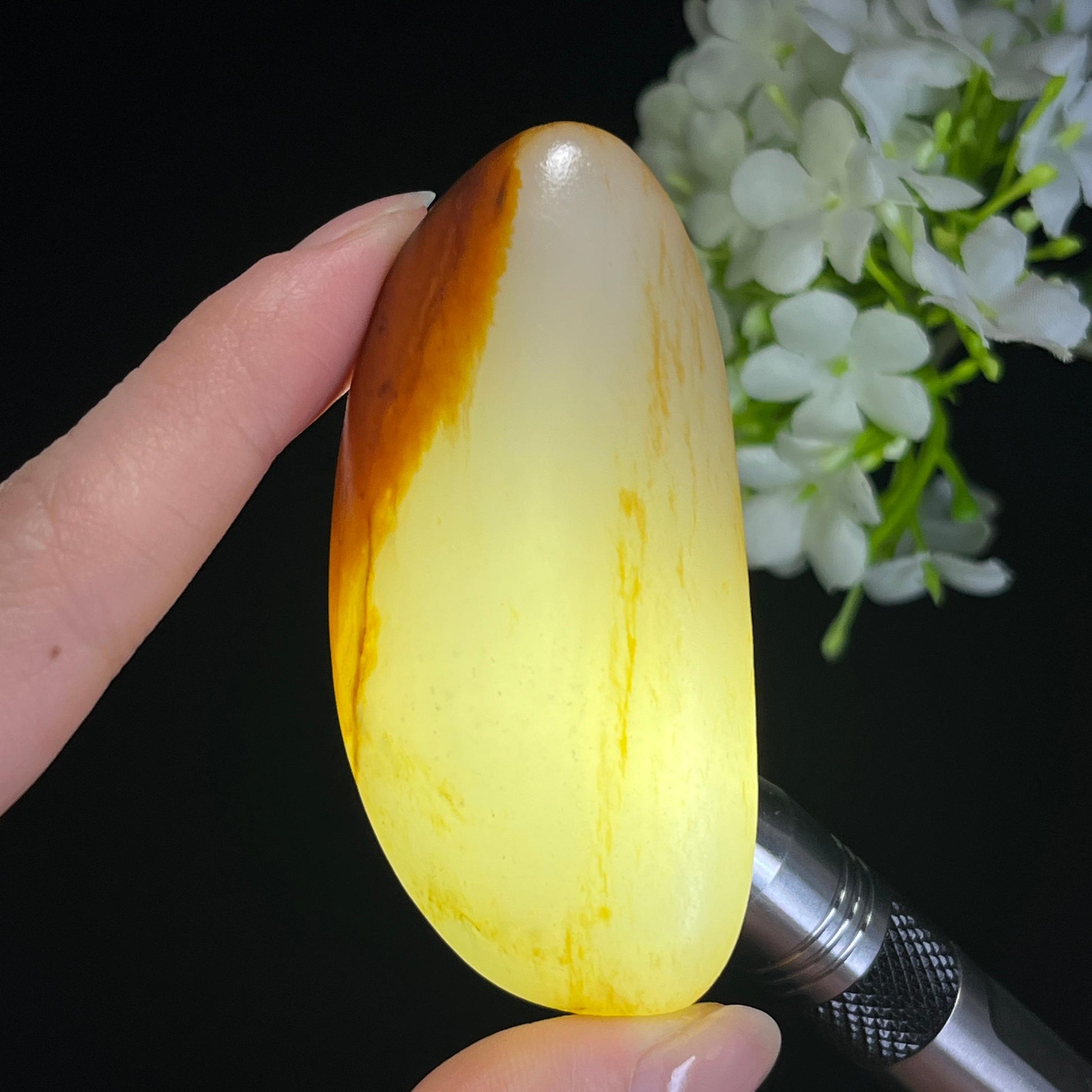 和田玉白玉聚红皮籽料（yc338831）