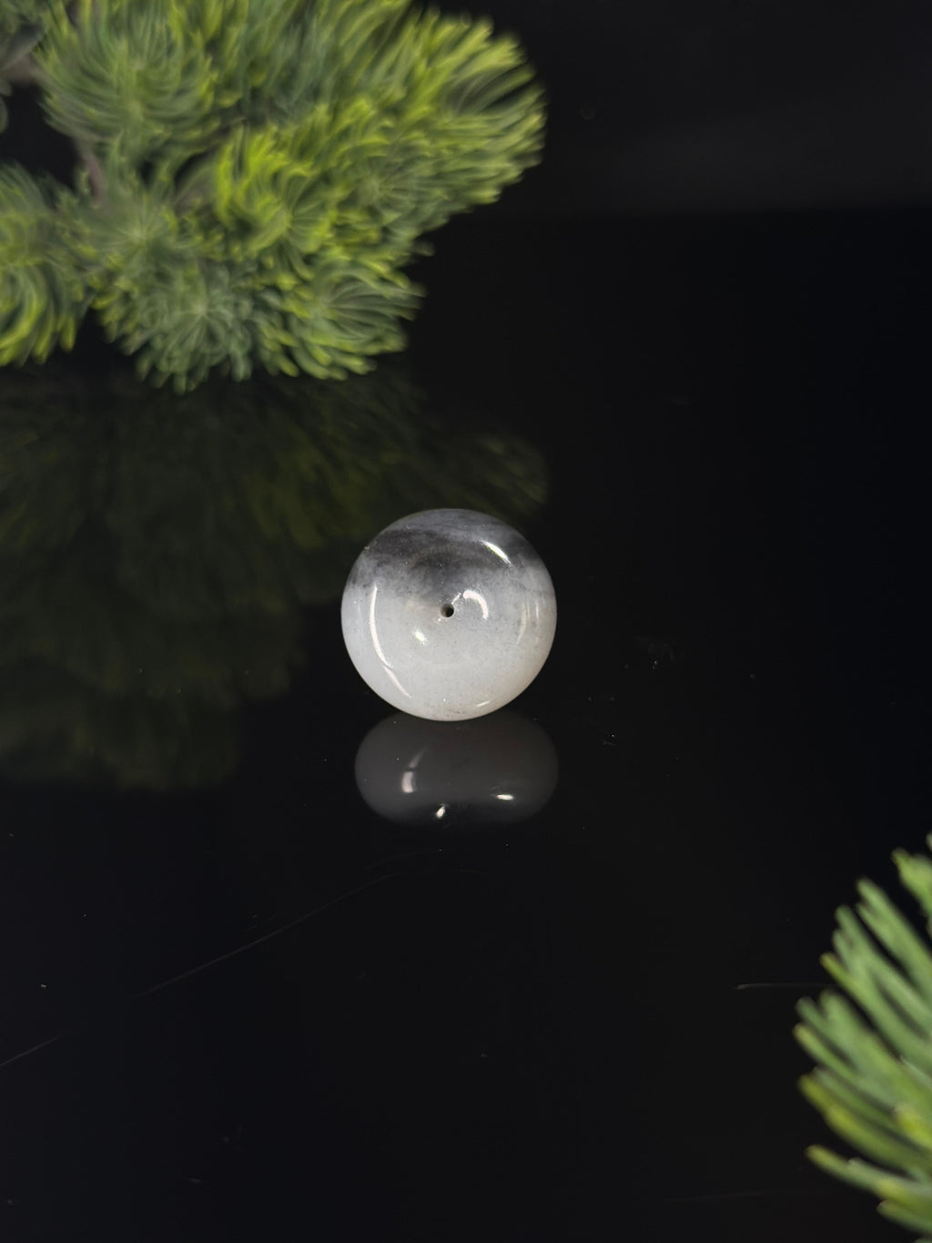 新疆天然和田玉精品青花籽料平安扣（yc471713）