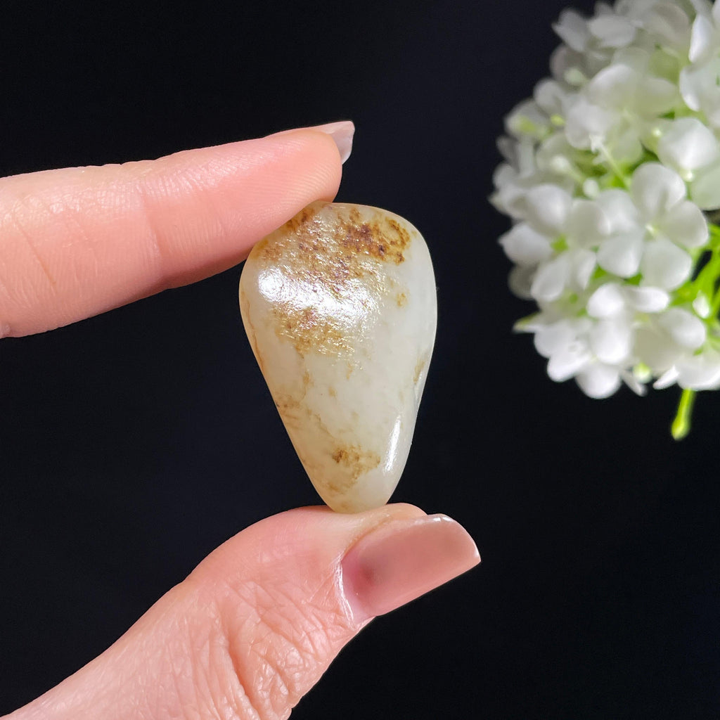 和田玉白玉“秋苔覆雪”秋梨皮籽料（yc391358）