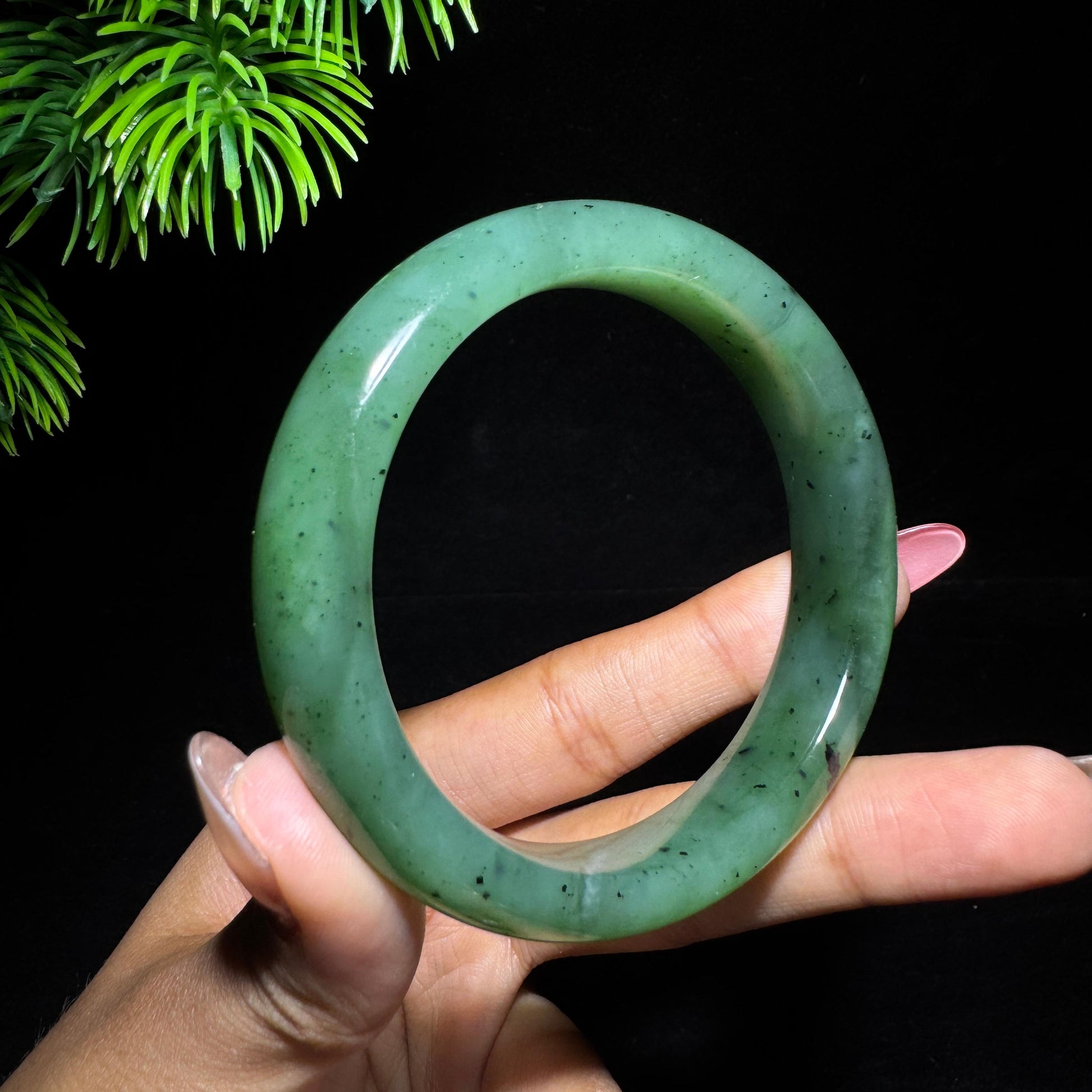 和田玉山料碧玉手镯（yc713922）