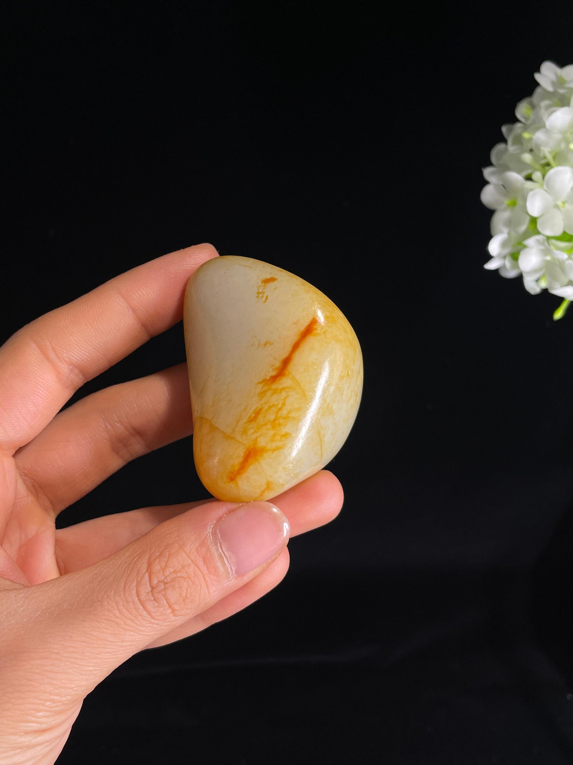 新疆天然和田玉白玉洒金皮籽料原石（yc272785）