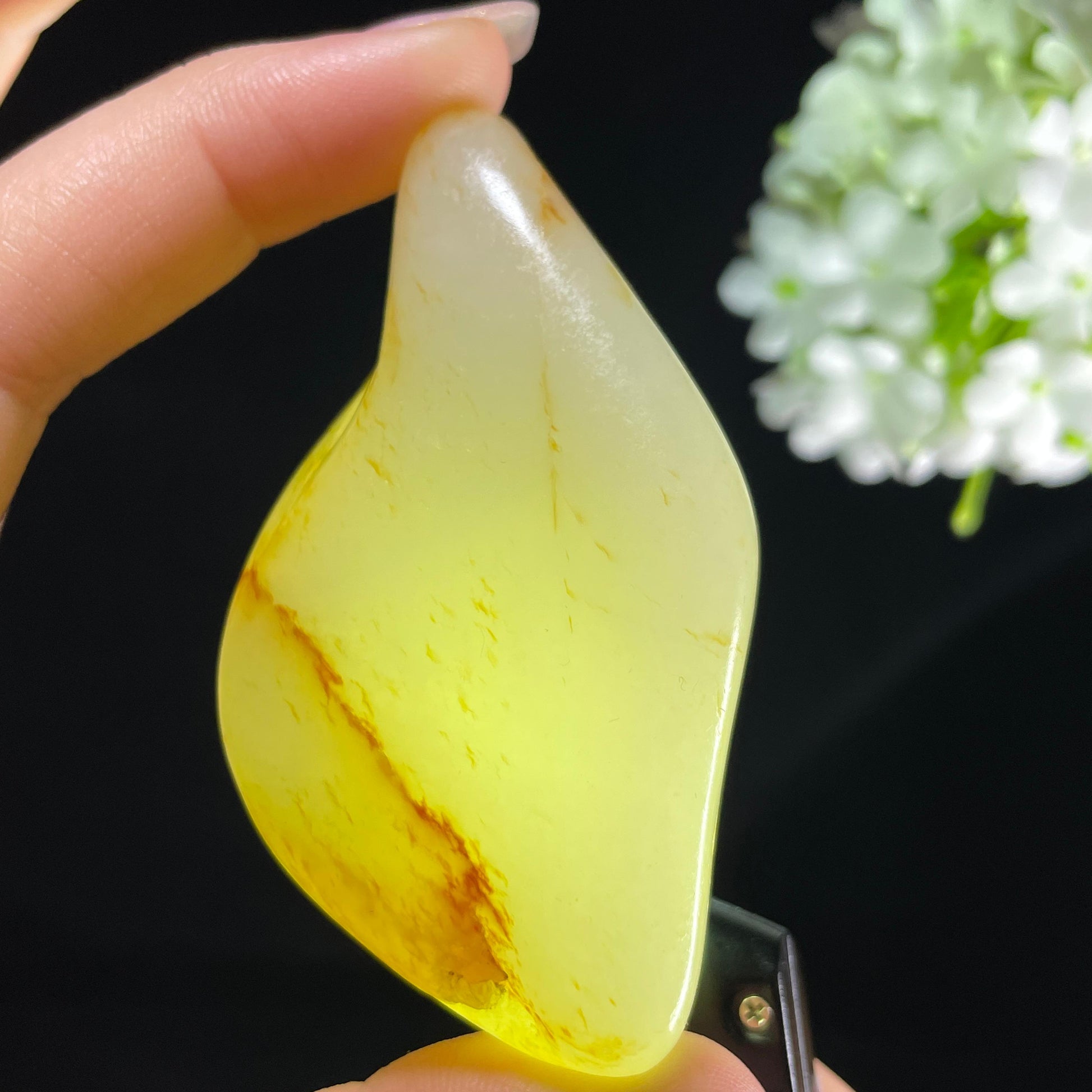 和田玉白玉“轻霞拂雪”聚红皮籽料（yc394246）