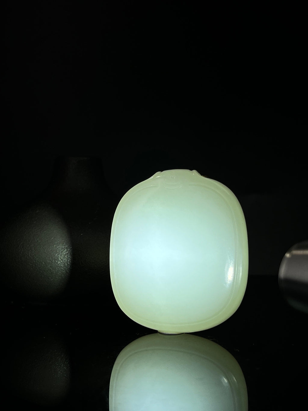 和田玉白玉无事牌（yc241014）