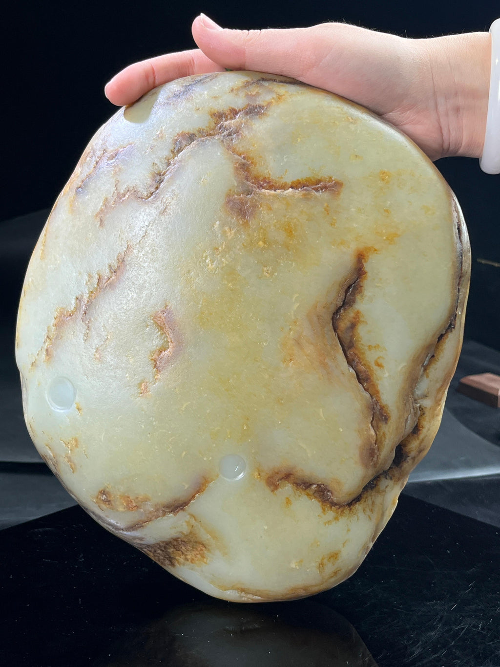 和田玉洒金皮籽料原石（yc260410）