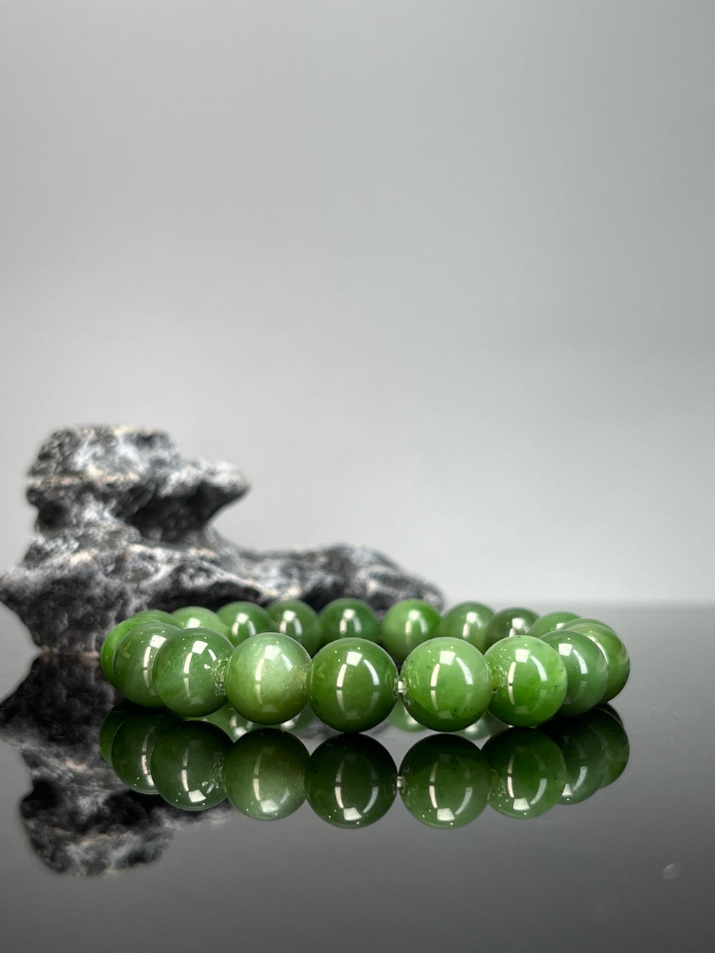 天然和田玉碧玉手串（秒）（yc234049）