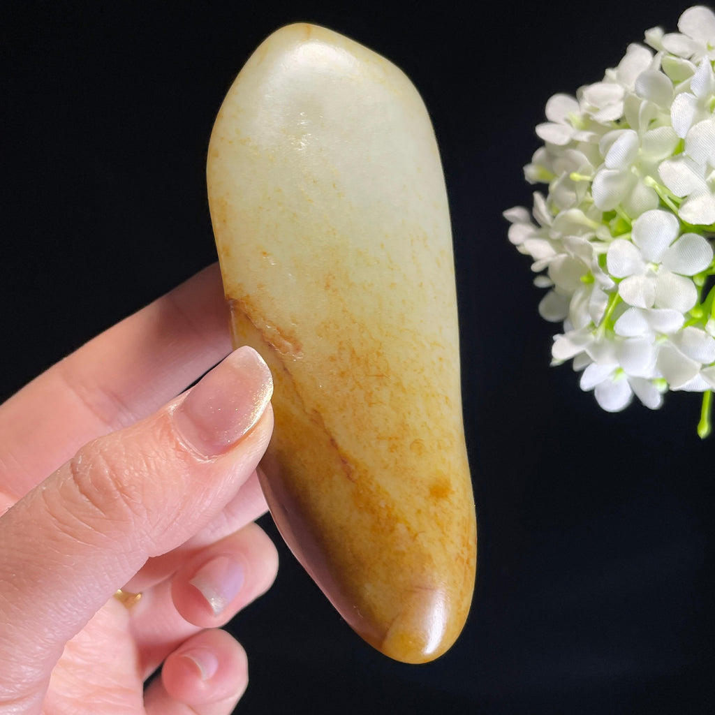新疆天然和田玉“金缕凝脂”洒金皮籽料（yc317434）