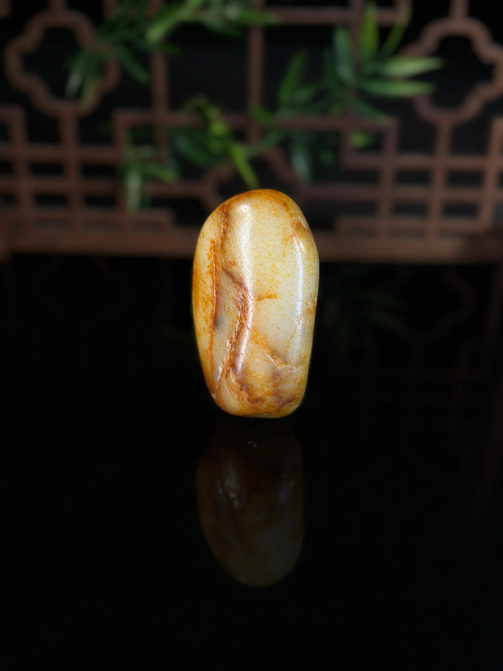 新疆和田玉白玉通体洒金洒红皮珍品籽料小摆件（yc477523）