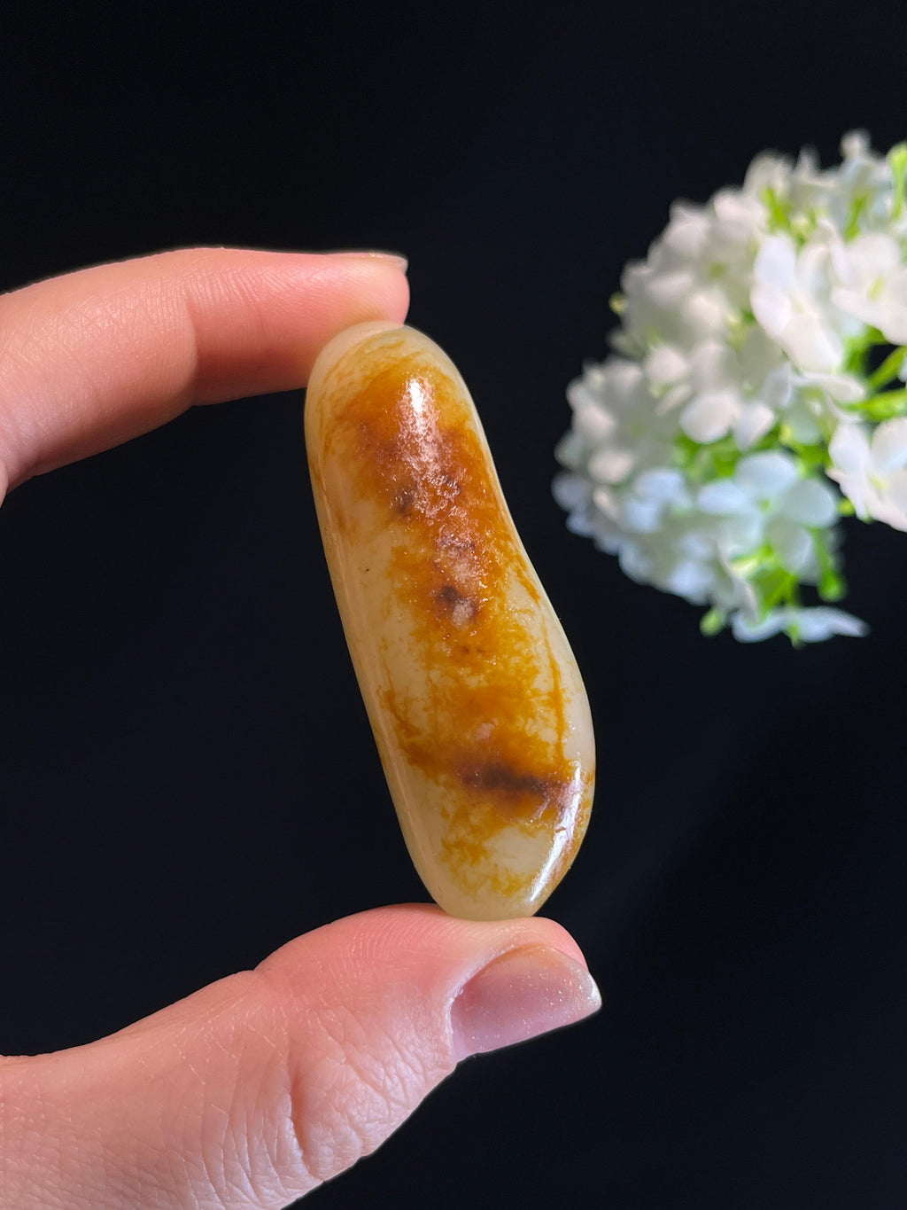新疆天然和田玉聚红皮籽料原石（yc274575）