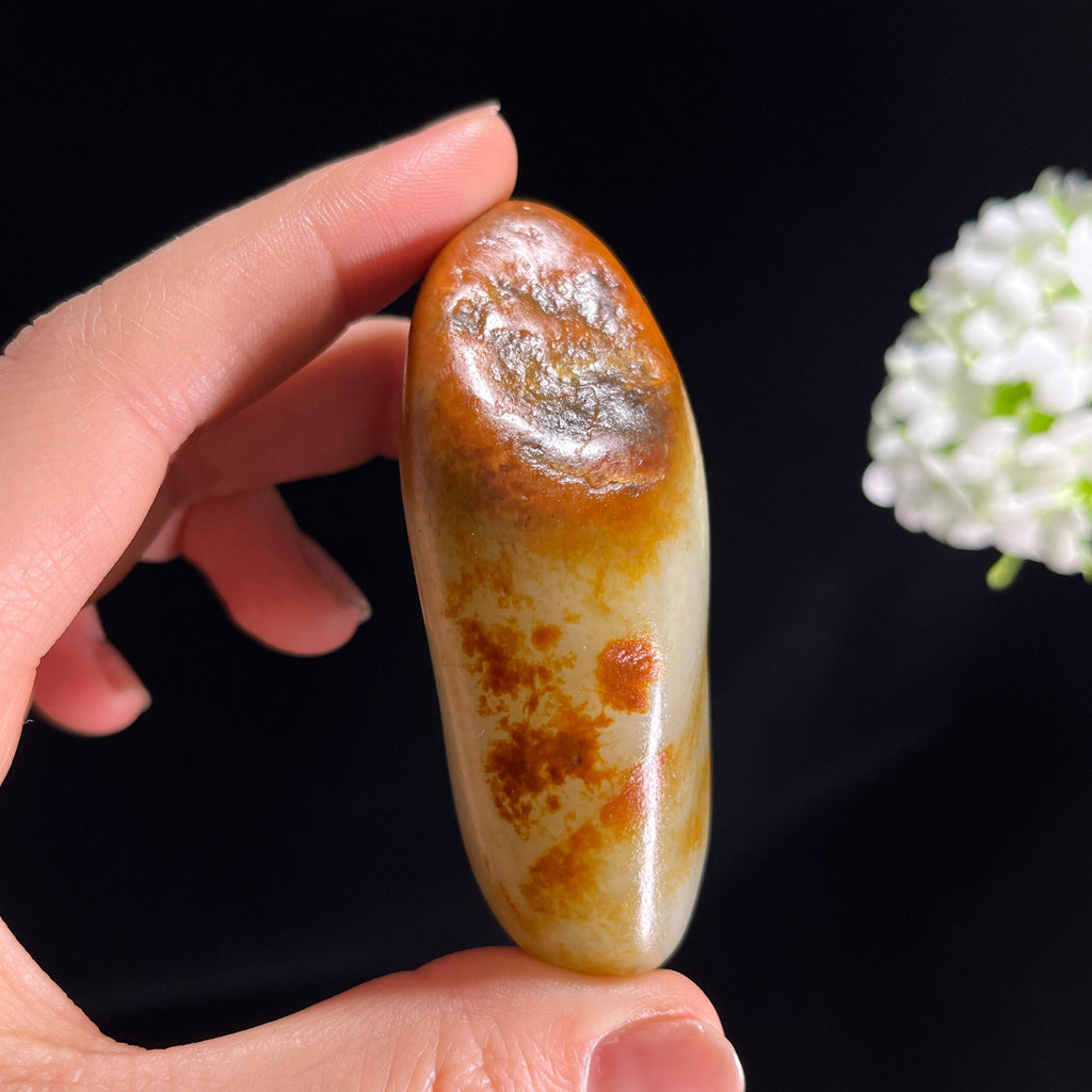 和田玉青白玉聚红皮“秋峦尽染”籽料原石（yc286273）