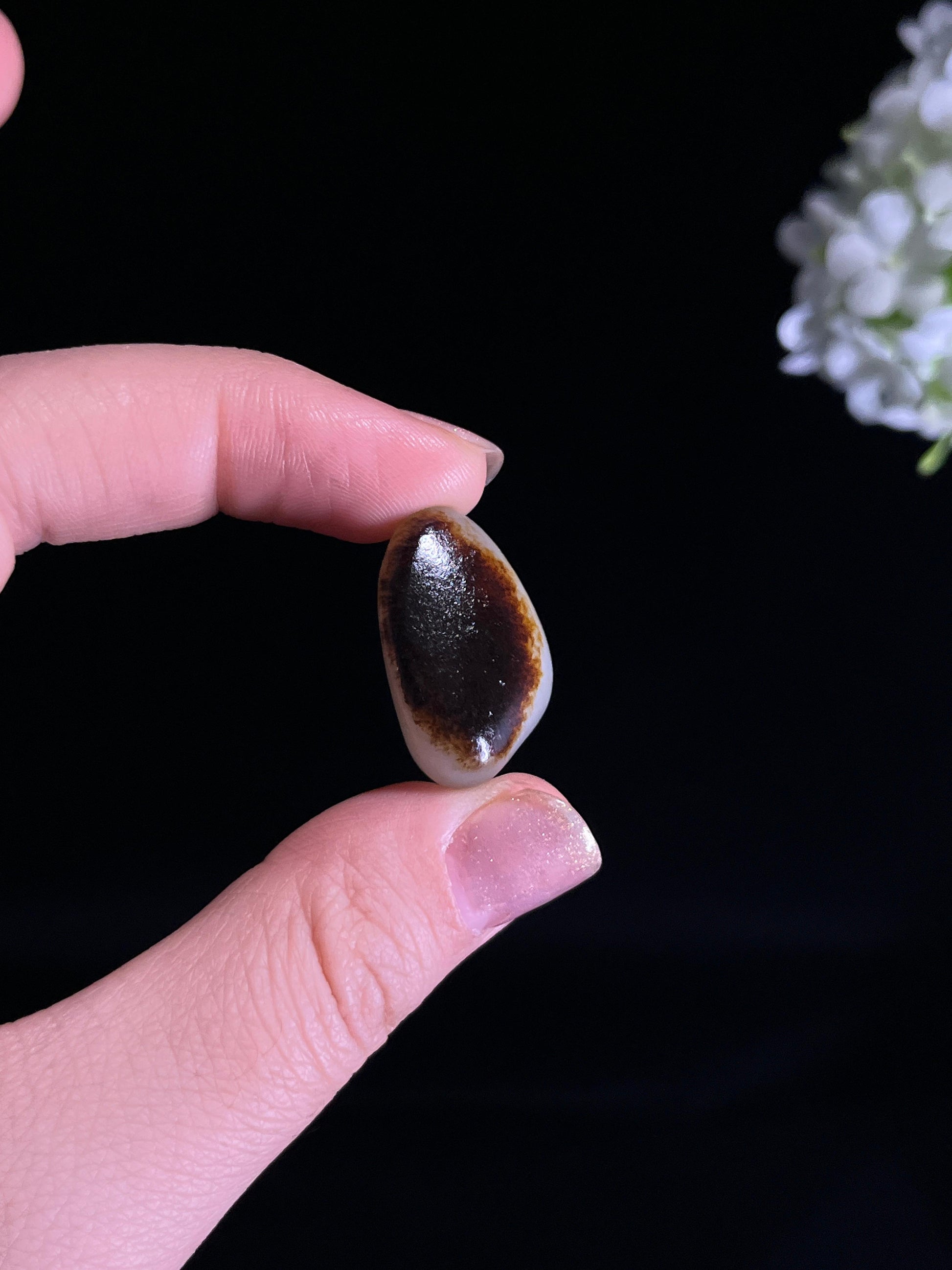 和田玉精品聚黑皮“墨韵凝脂”籽料原石（yc271703）