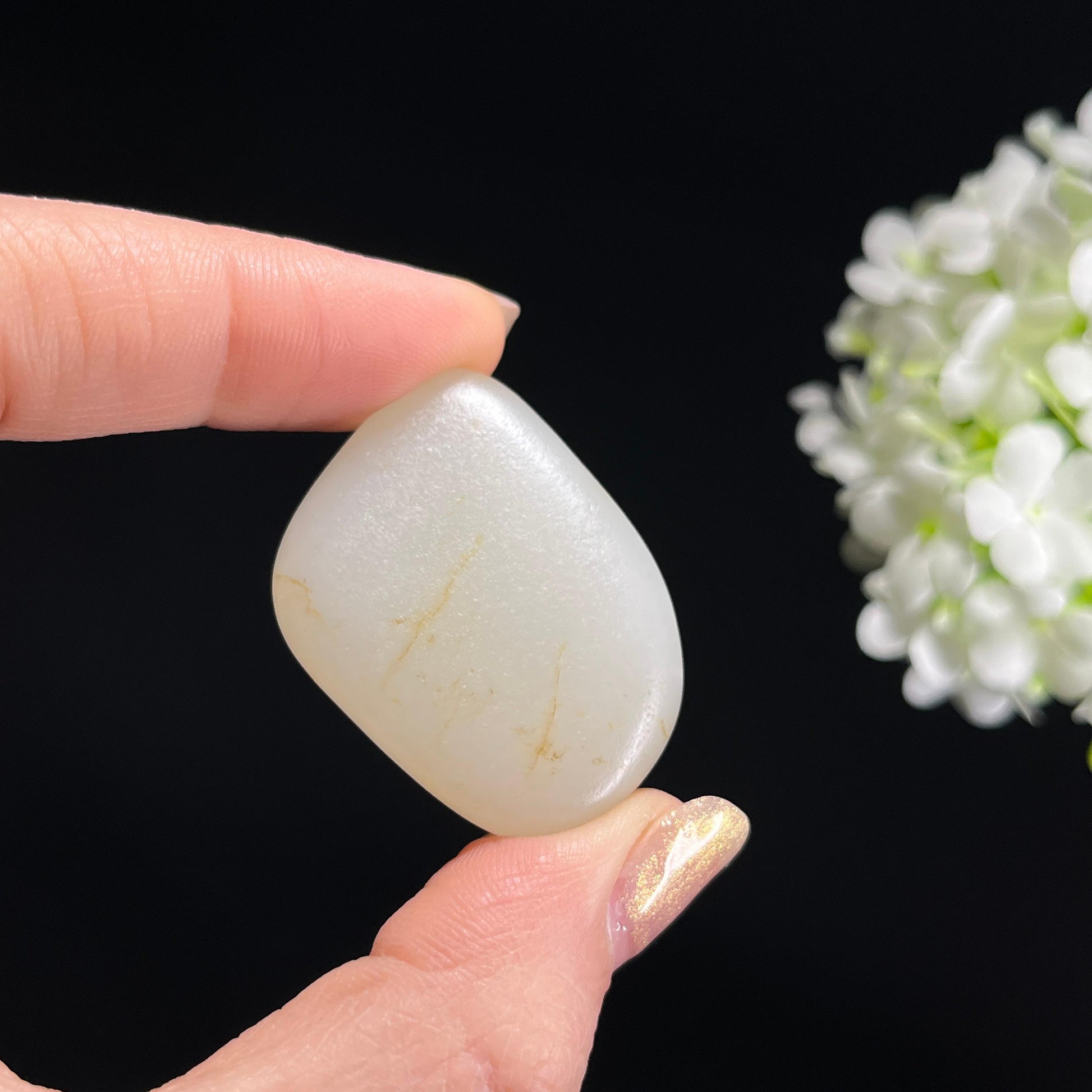 和田玉 “白玉洒金・润韵天然籽料原石”（yc307362）