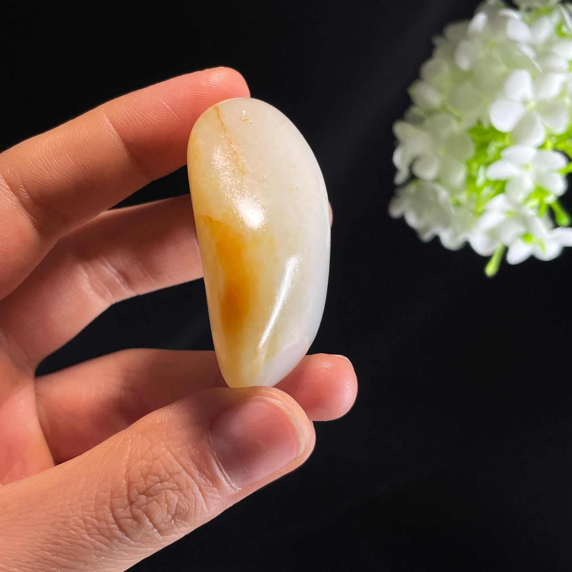 和田玉白玉“金泉漱石”洒金皮籽料（yc356016）