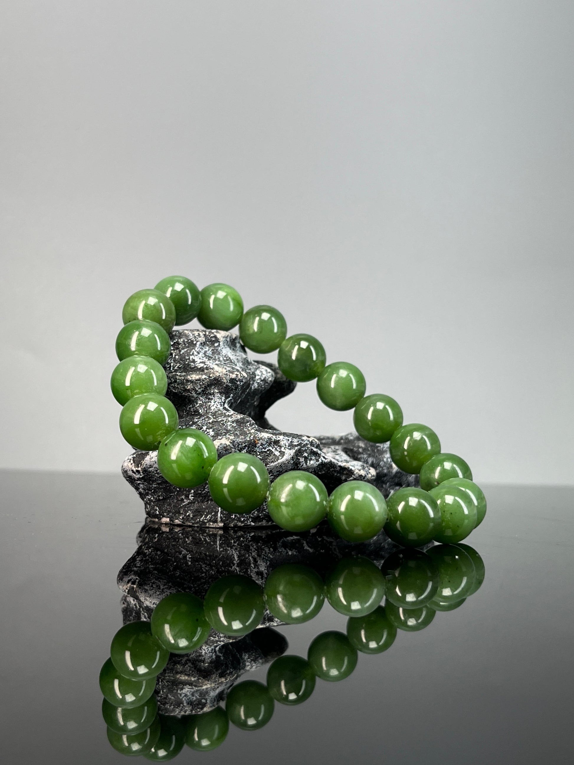 天然和田玉碧玉手串（秒）（yc234049）