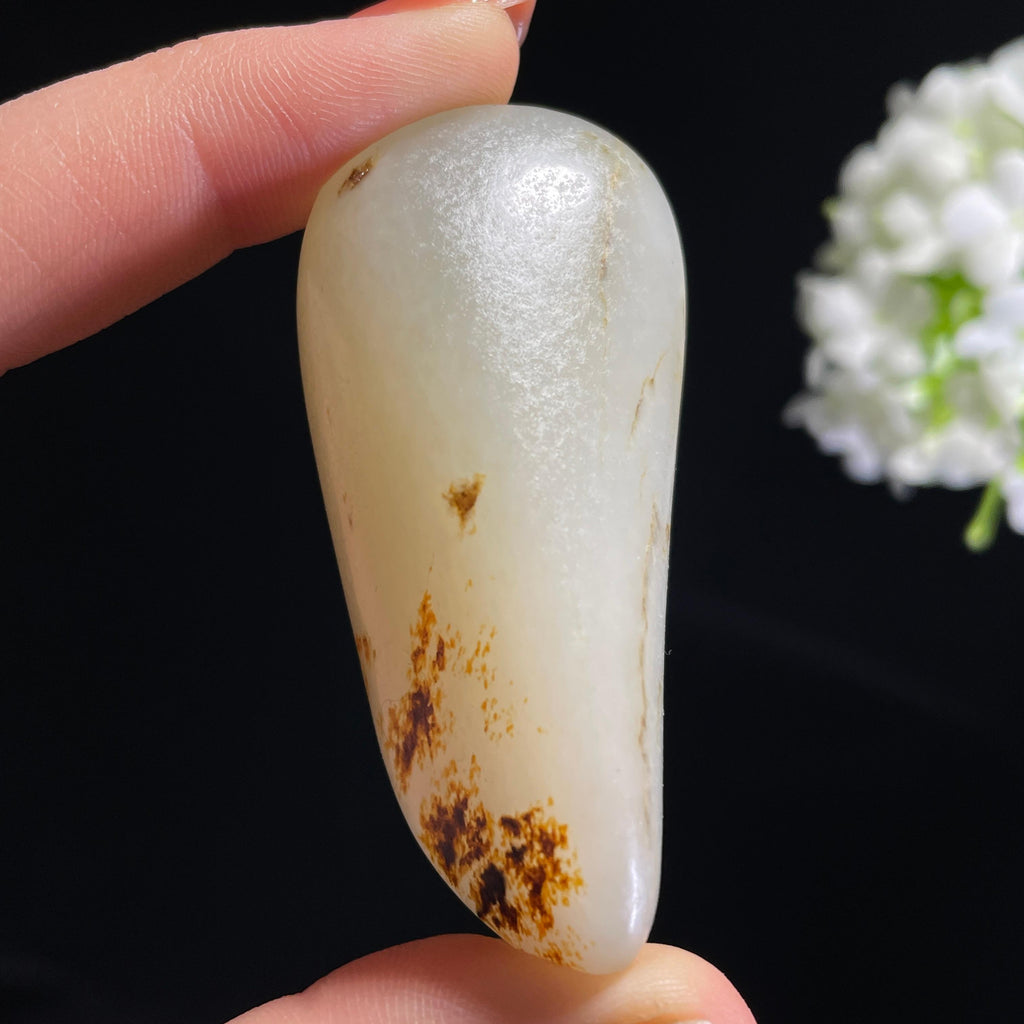 新疆天然和田玉“金玉呈祥”黑红皮籽料（yc318534）