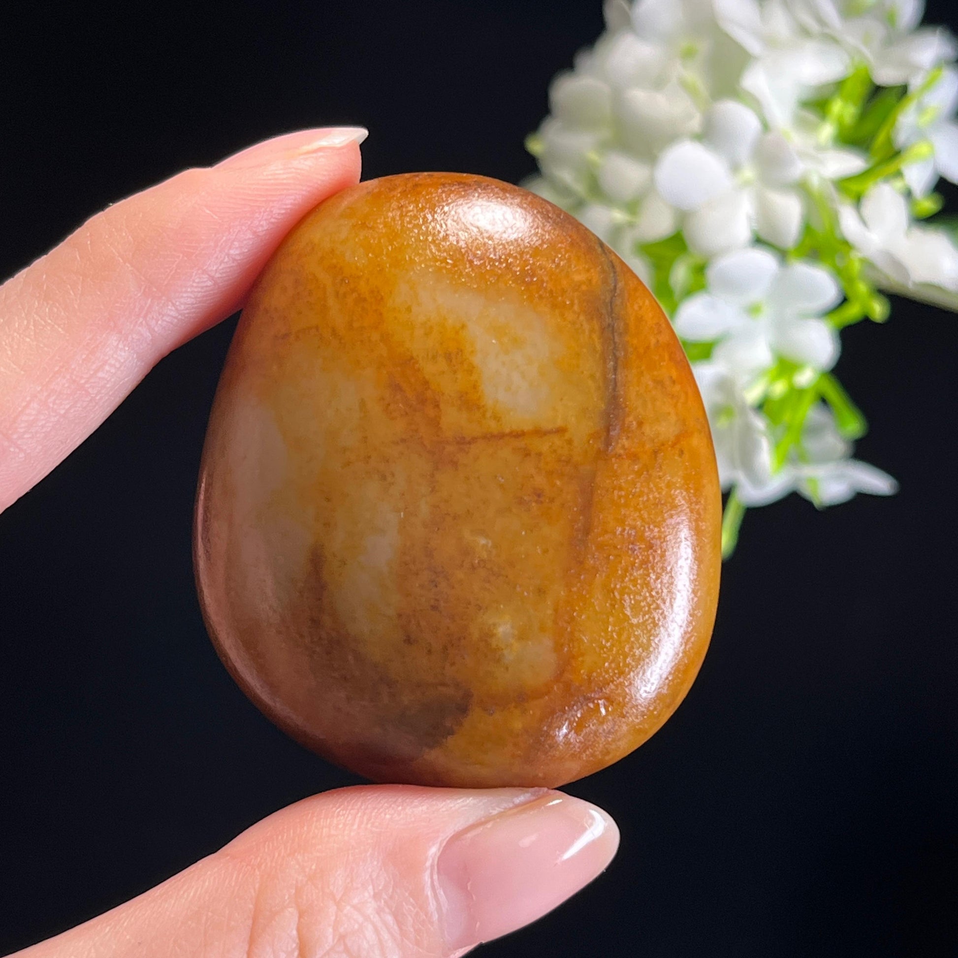 和田玉高青白“金秋裹玉”红皮秋梨皮籽料（yc334086）