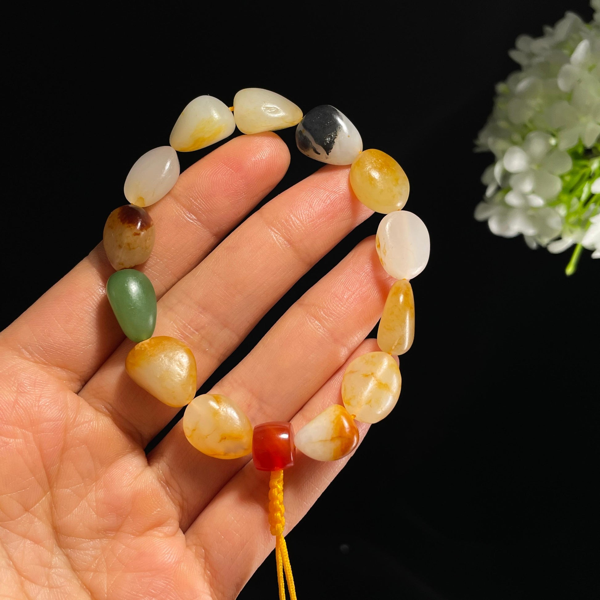 新疆天和田玉多宝原籽手串（yc355840）