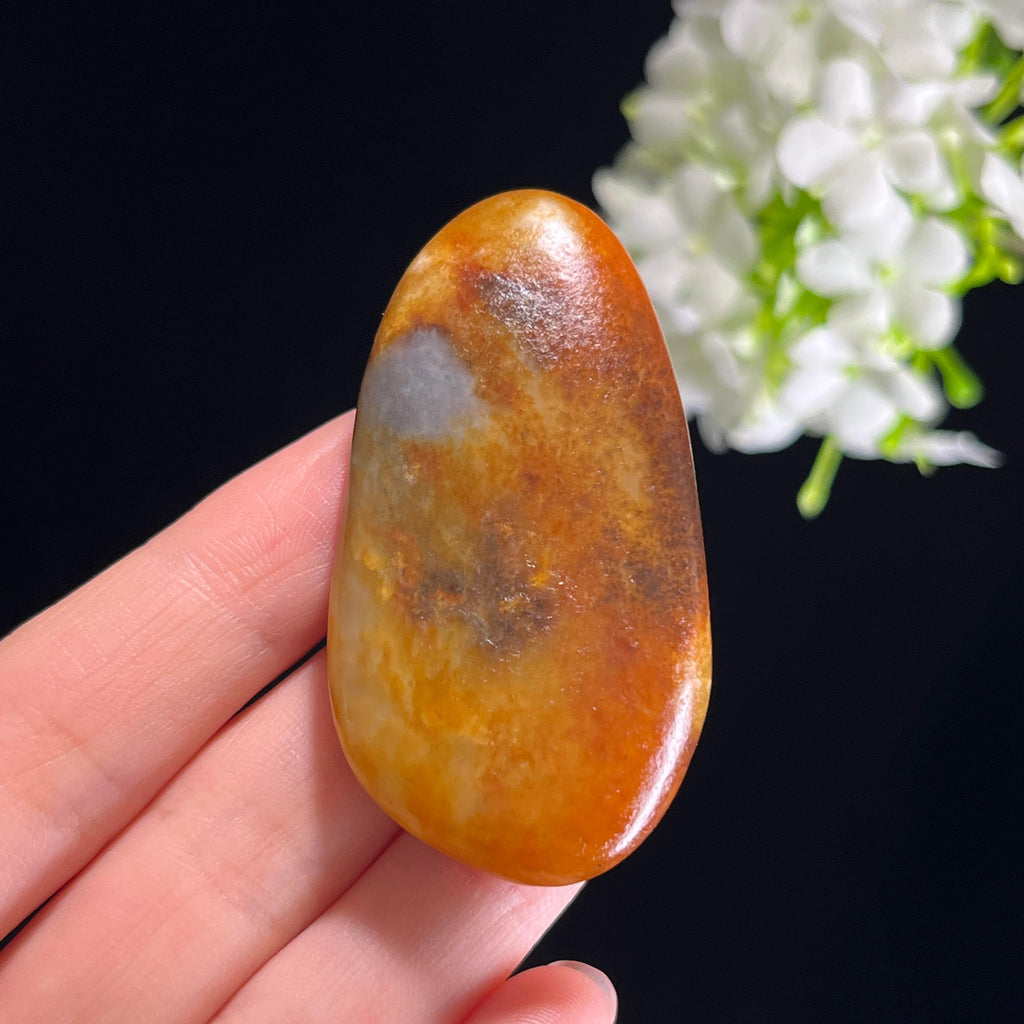 和田玉青白玉“金缕烟霞”彩皮籽料（yc351266）