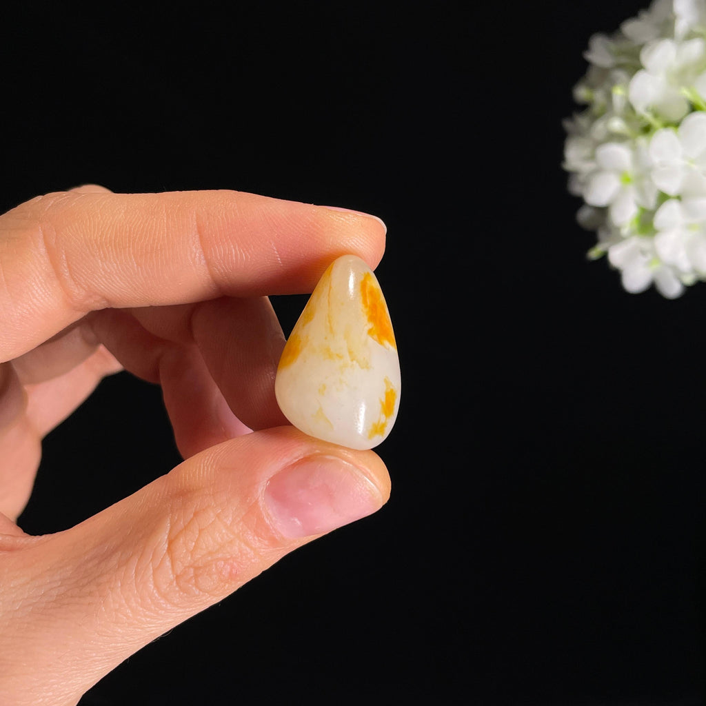 和田玉一级白“一点金芒”洒金皮籽料（yc332442）
