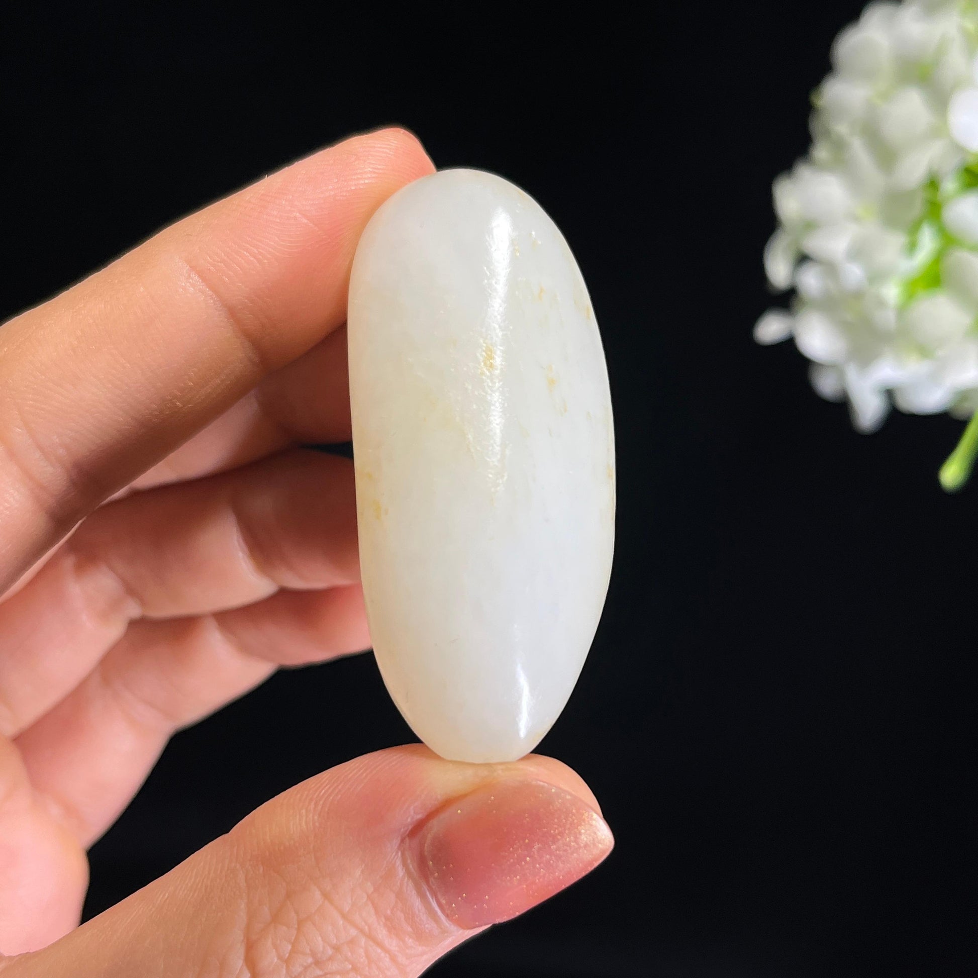 和田玉“月畔留金”白玉洒金皮籽料（yc425802）