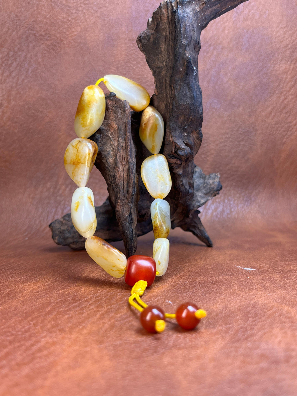 新疆和田玉籽料原石独籽无修手串手链（yc229132）