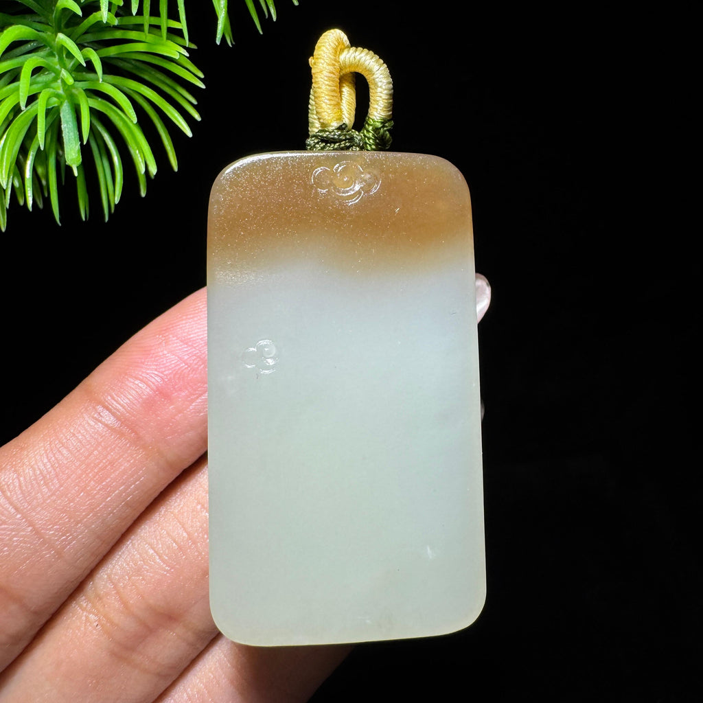 和田玉山料糖白一品清莲（yc697462）