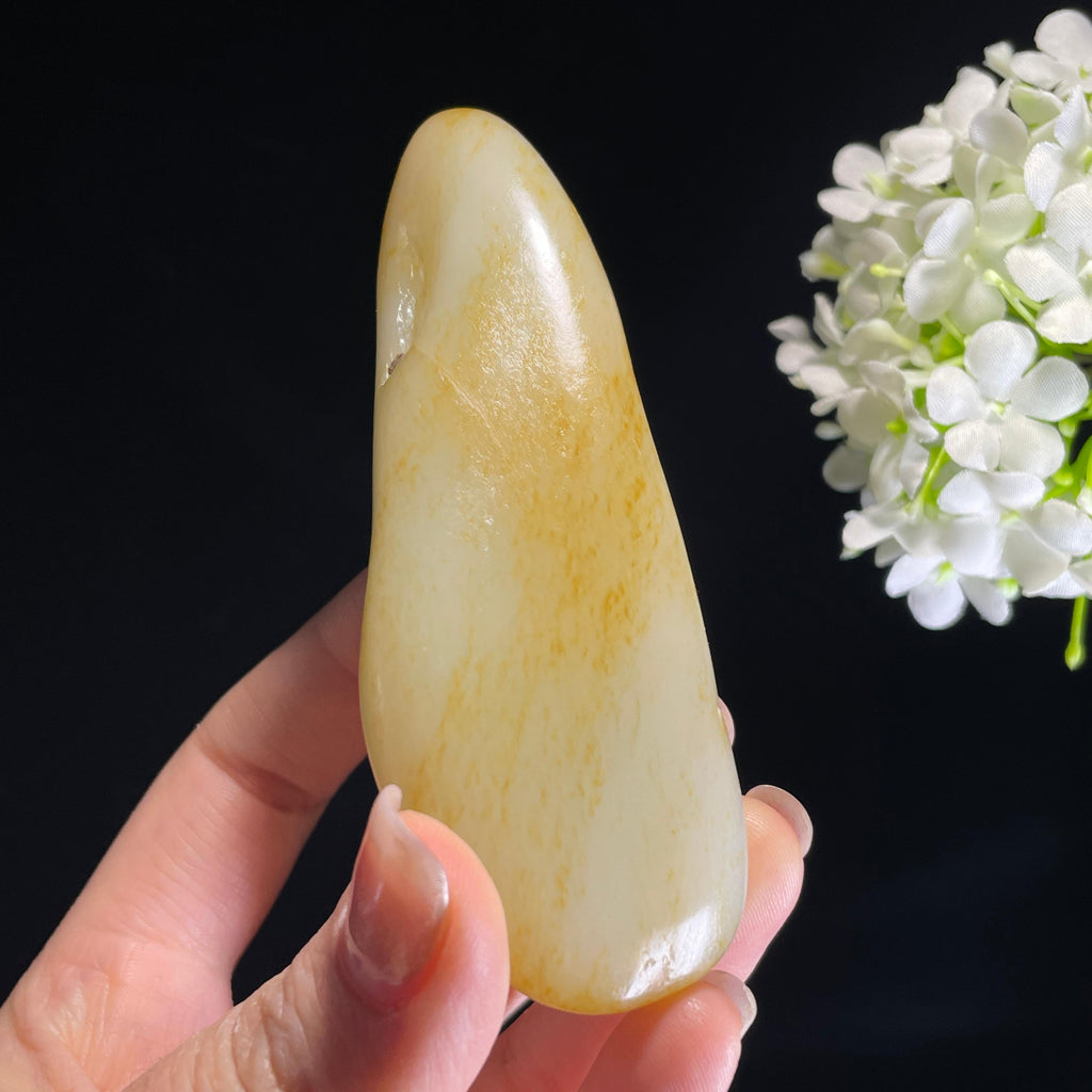 新疆天然和田玉“金风玉露”洒金皮籽料（yc317440）