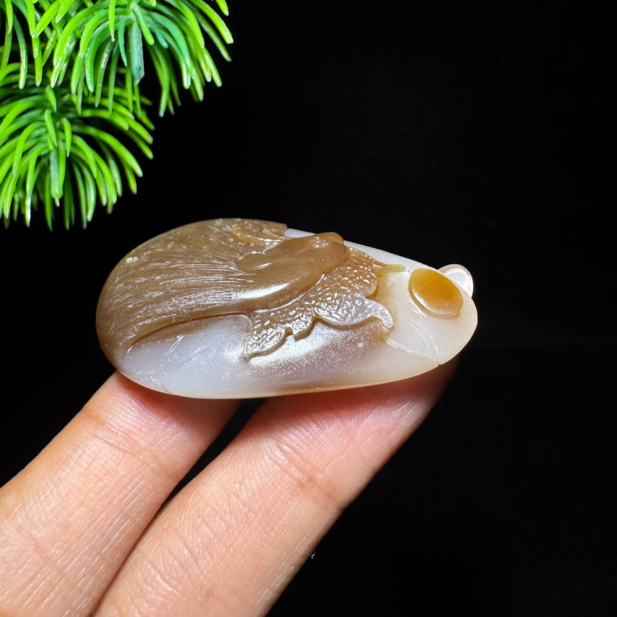 和田玉山料糖白鸡（yc712732）
