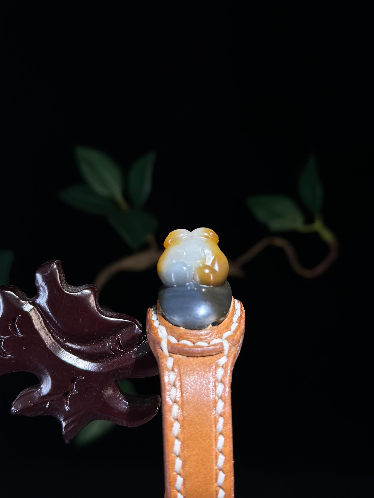 和田玉.糖白玉兔手环（yc774082）