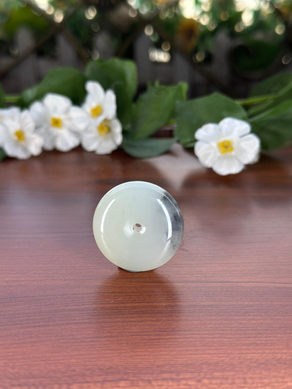 和田玉精品青花平安扣（yc709851）