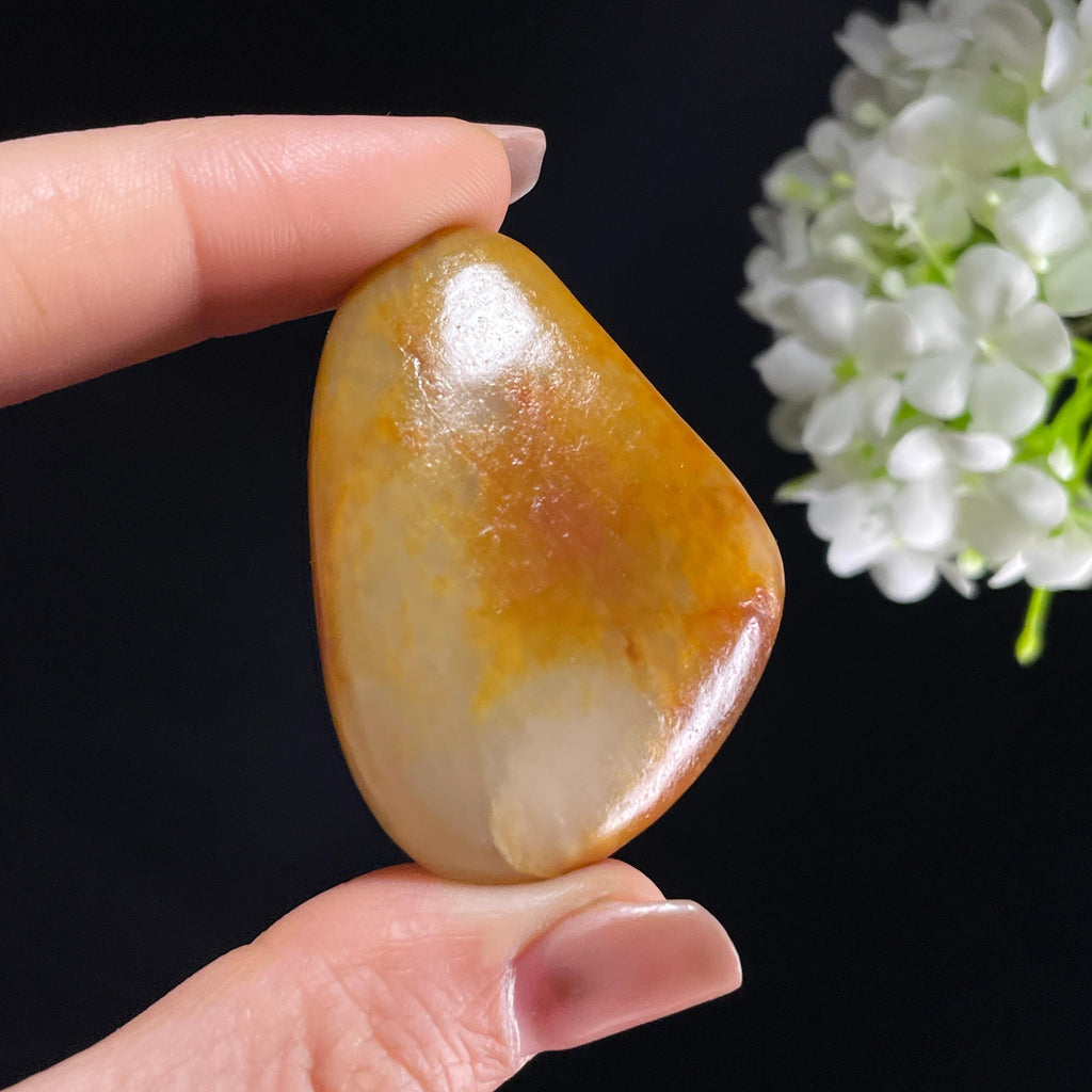 和田玉白玉“丹绮萦玉”洒金聚红皮籽料（yc391850）