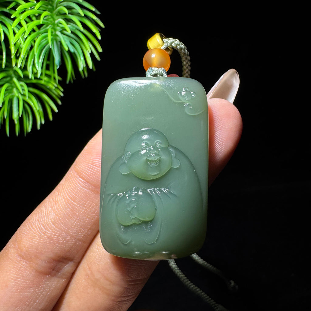 和田玉山料粉青佛公（yc710466）