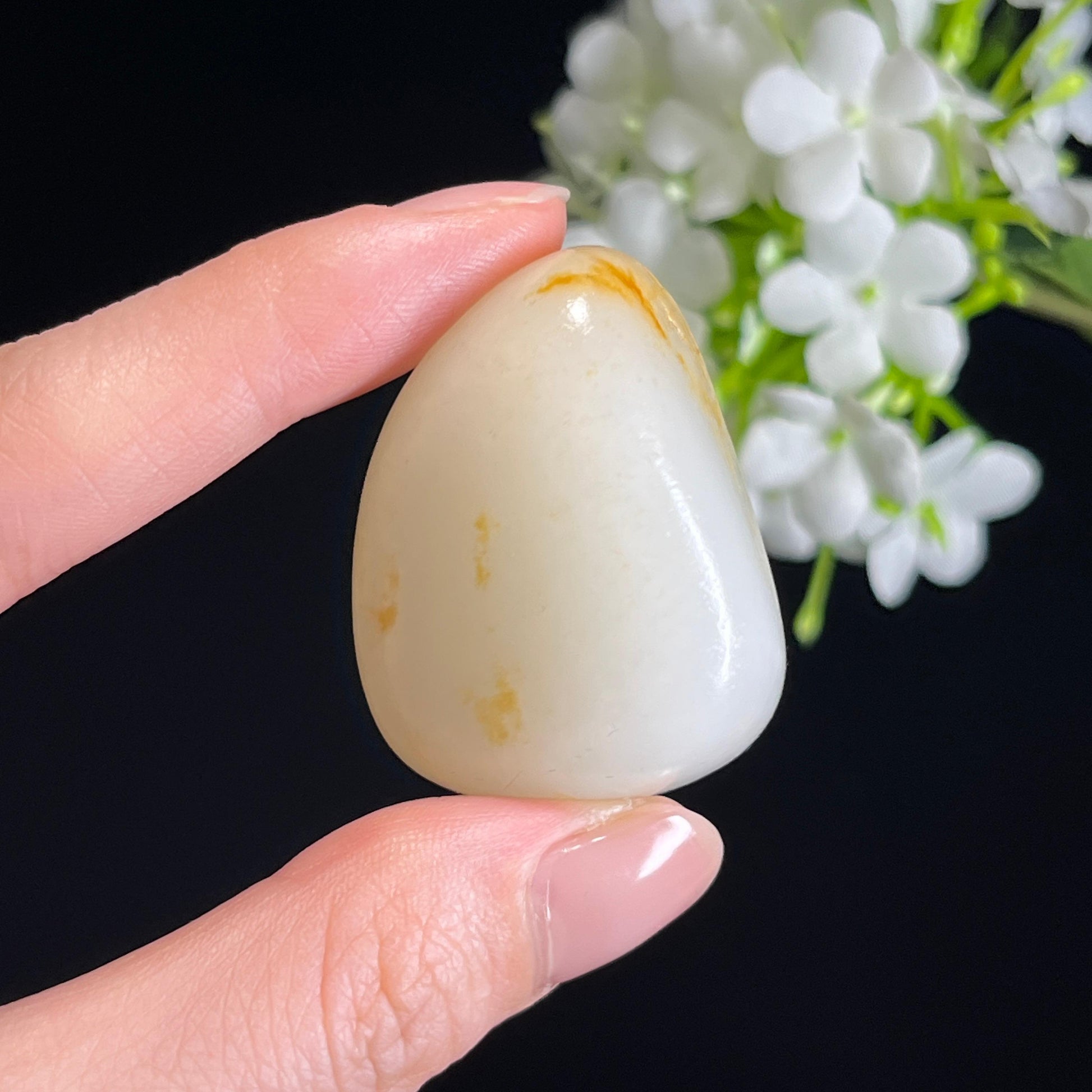 新疆天然和田玉“素玉呈祥”洒金皮籽料（yc326560）