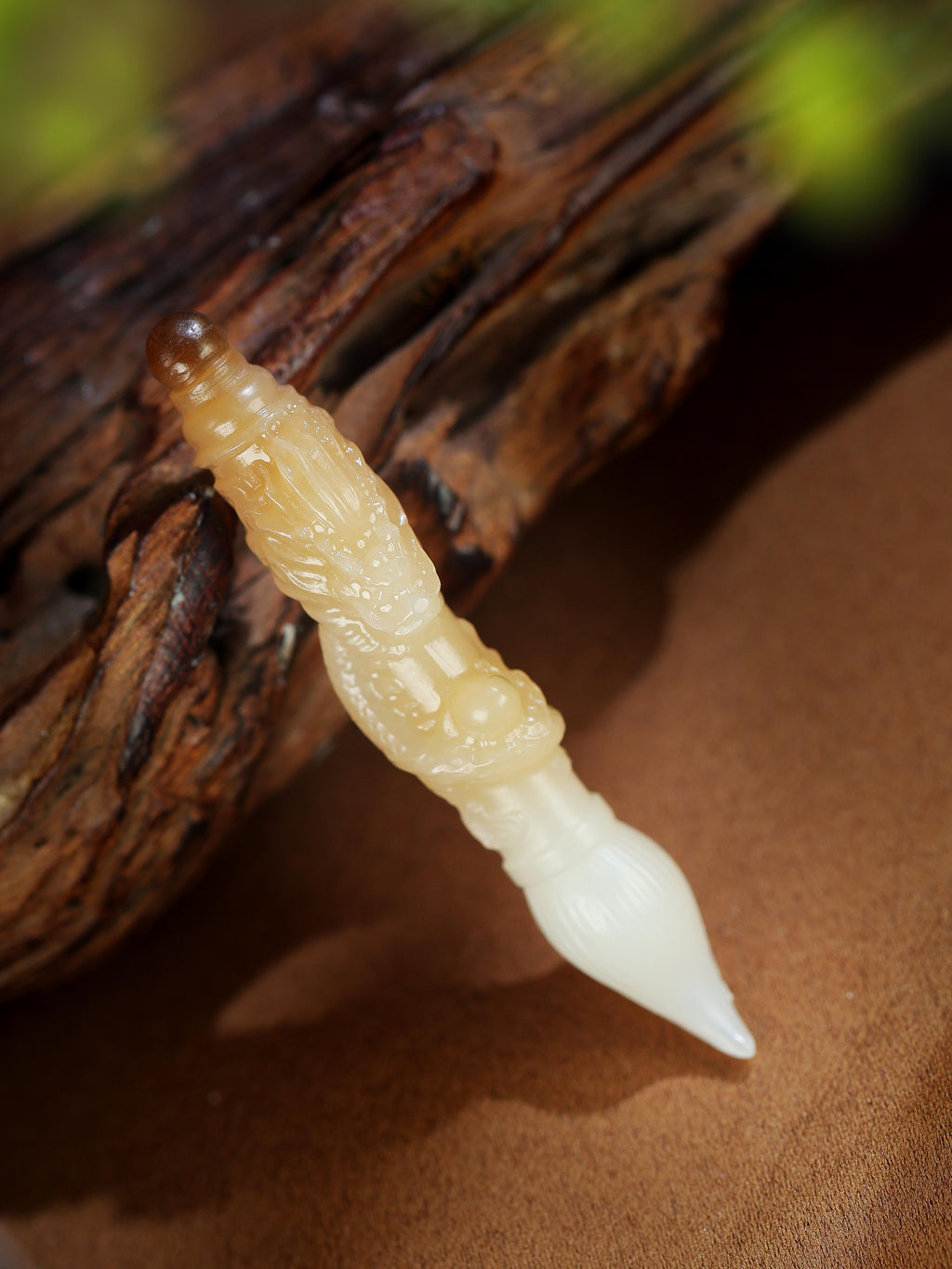 妙笔生花/糖白玉吊坠（yc234034）