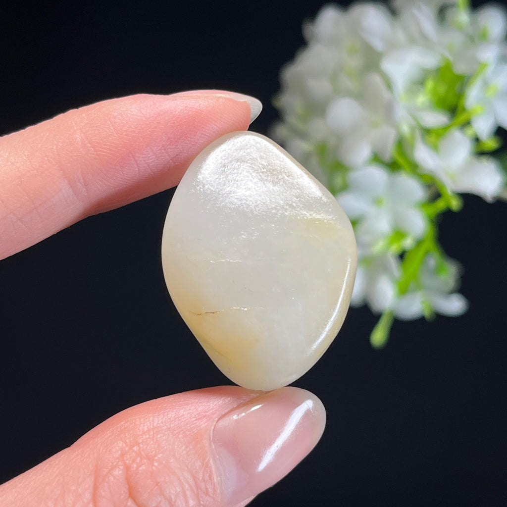 和田玉白玉“月晕金阙”洒金皮籽料（yc337568）