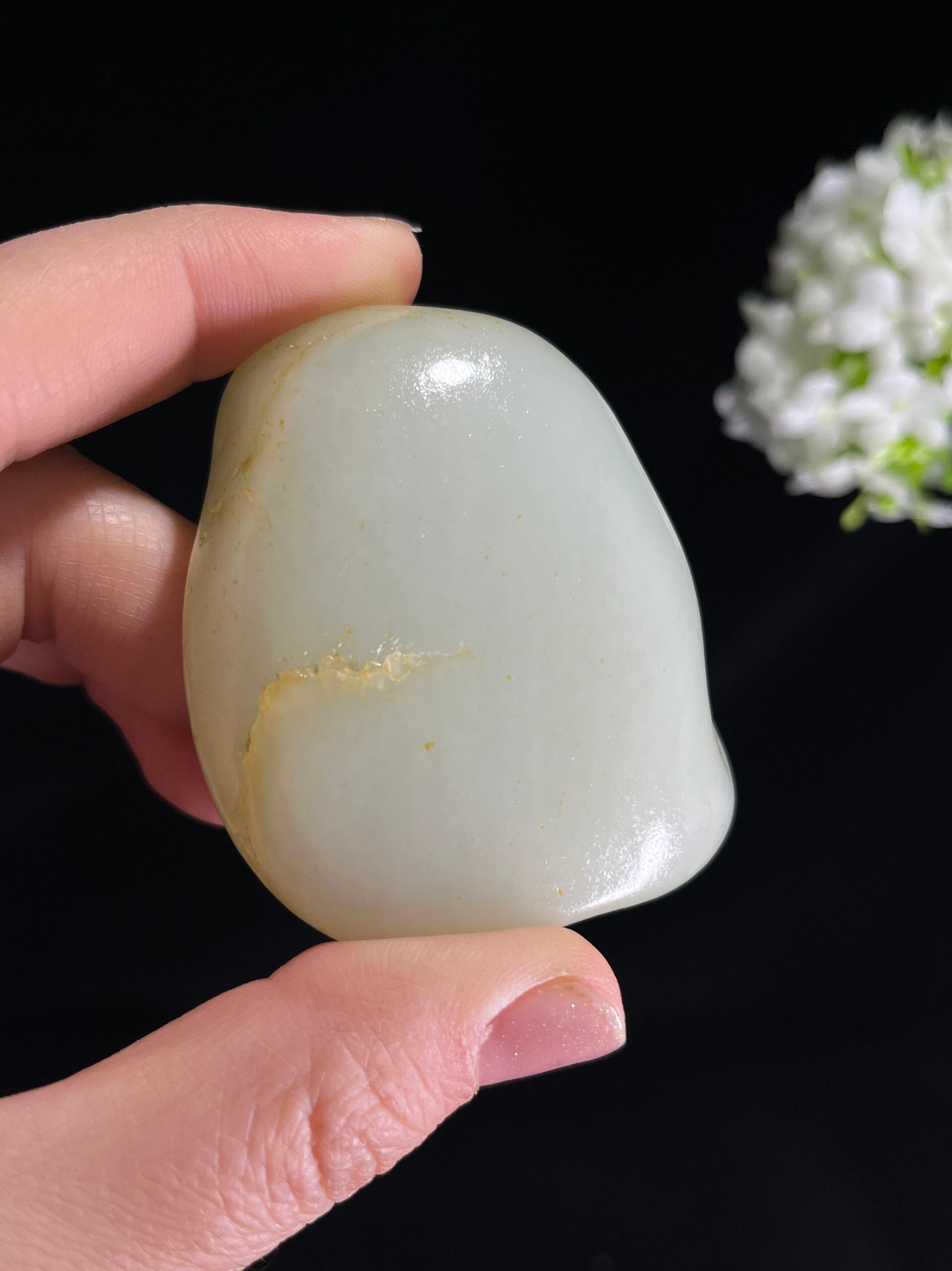 和田玉白玉籽料原石手把件（yc265599）