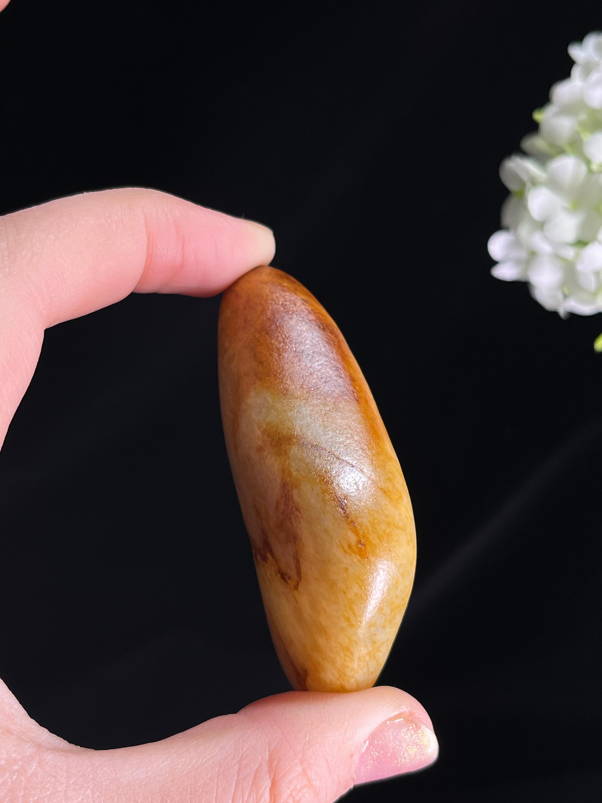 和田玉黄沁洒金皮籽料原石（yc266592）
