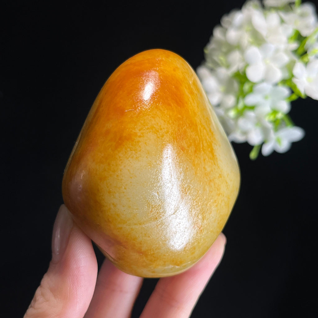 和田玉白玉“金风染川”洒金聚红皮籽料（yc367671）