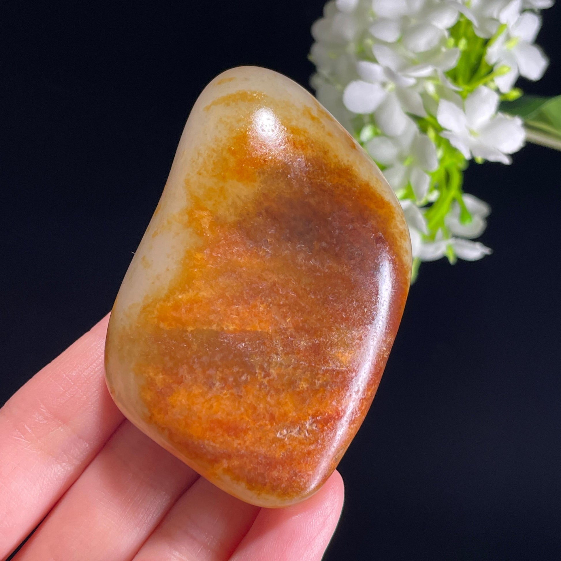 和田玉青白种“塞下秋景”彩皮籽料（yc343665）