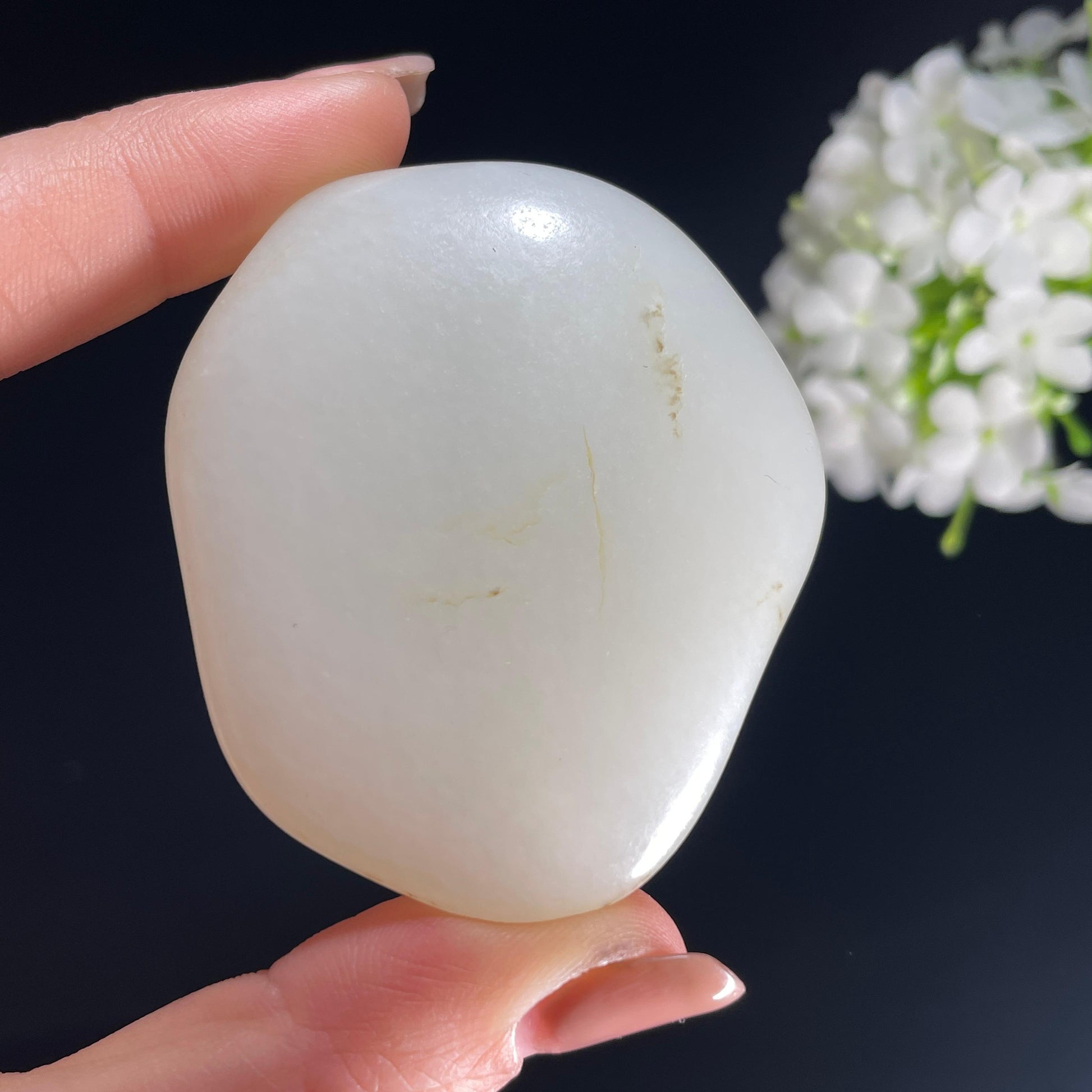 2026.4.9广告流，和田玉白玉“素璧含光”淡洒金皮籽料（yc386188）