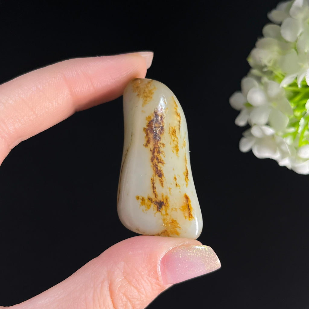 和田玉青白玉“秋砂涵光”黄皮秋梨皮籽料（yc361335）